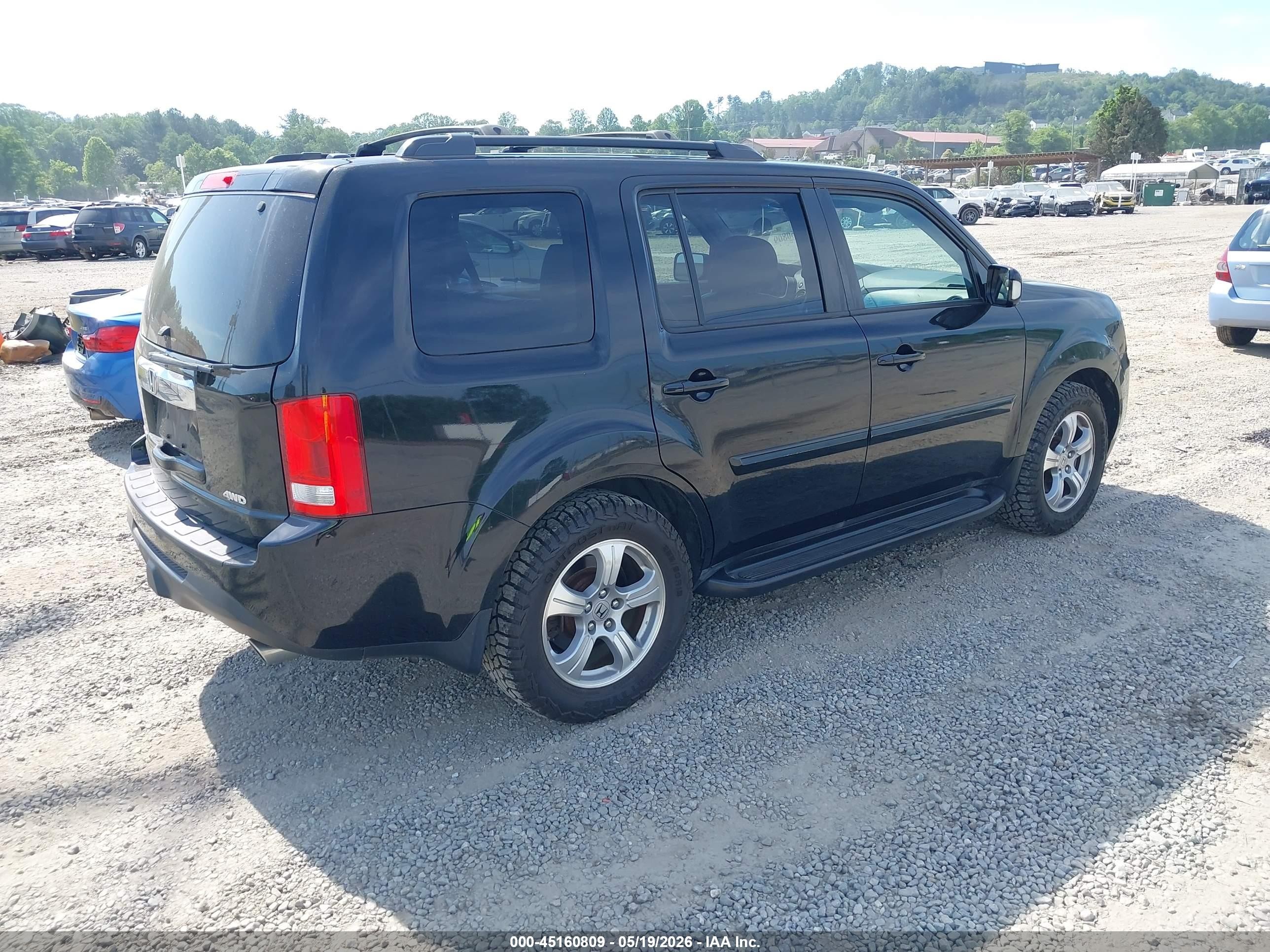 2012 Honda Pilot Ex-l Black vin: 5FNYF4H67CB020379