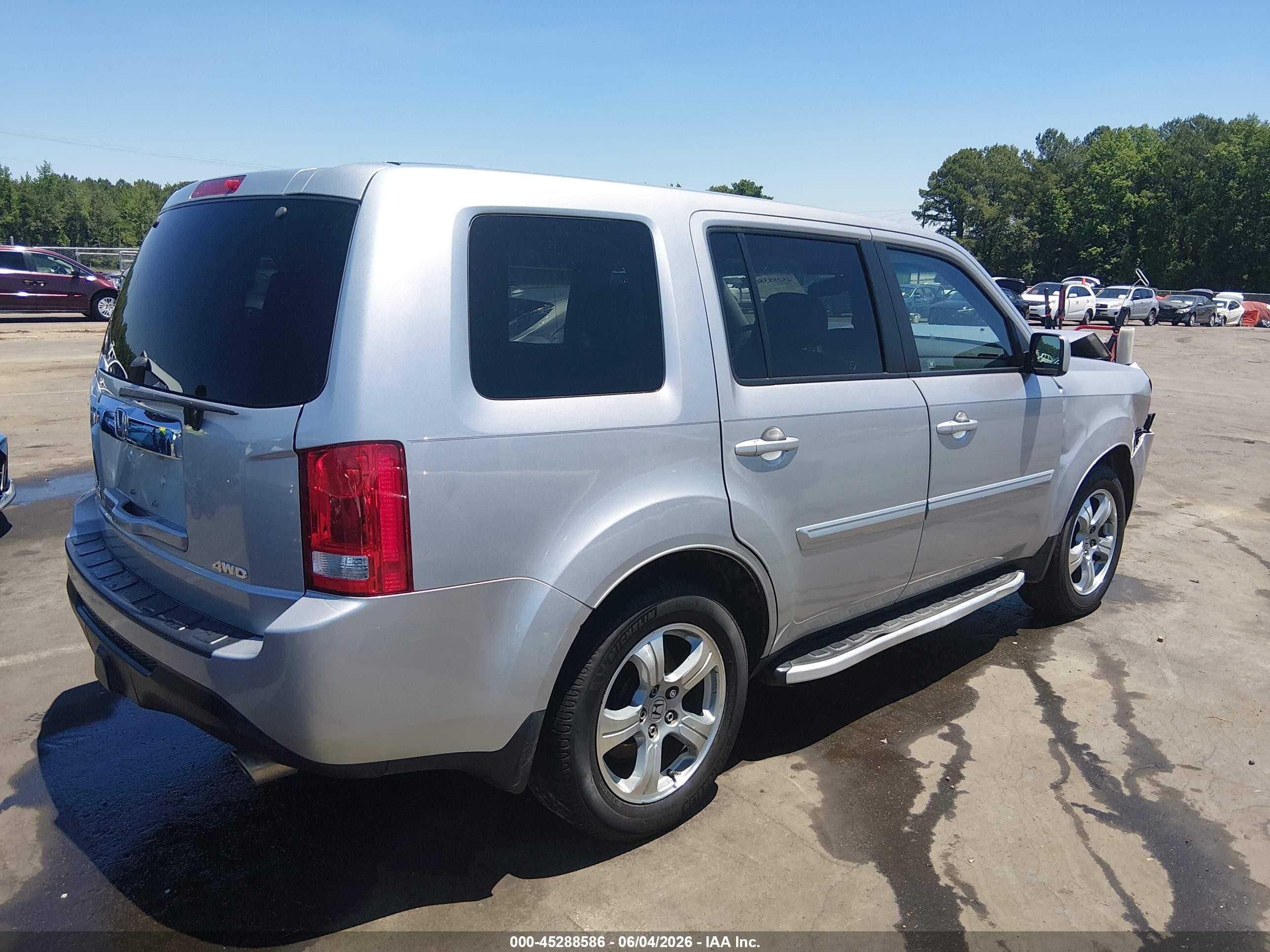 2012 Honda Pilot Ex-l Silver vin: 5FNYF4H67CB043967