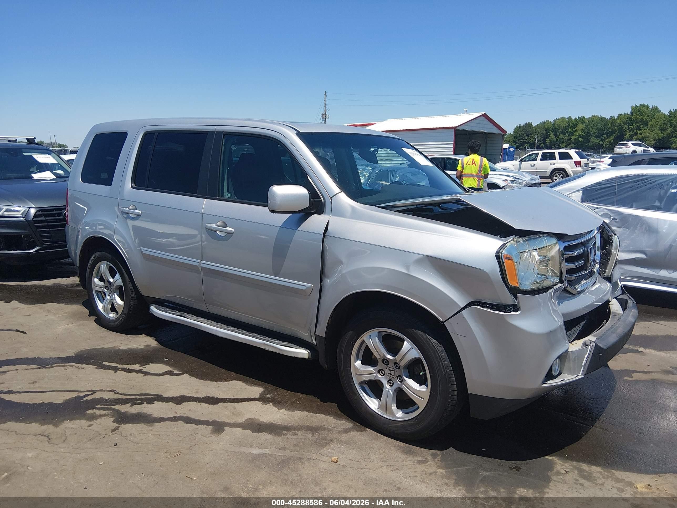 2012 Honda Pilot Ex-l Silver vin: 5FNYF4H67CB043967
