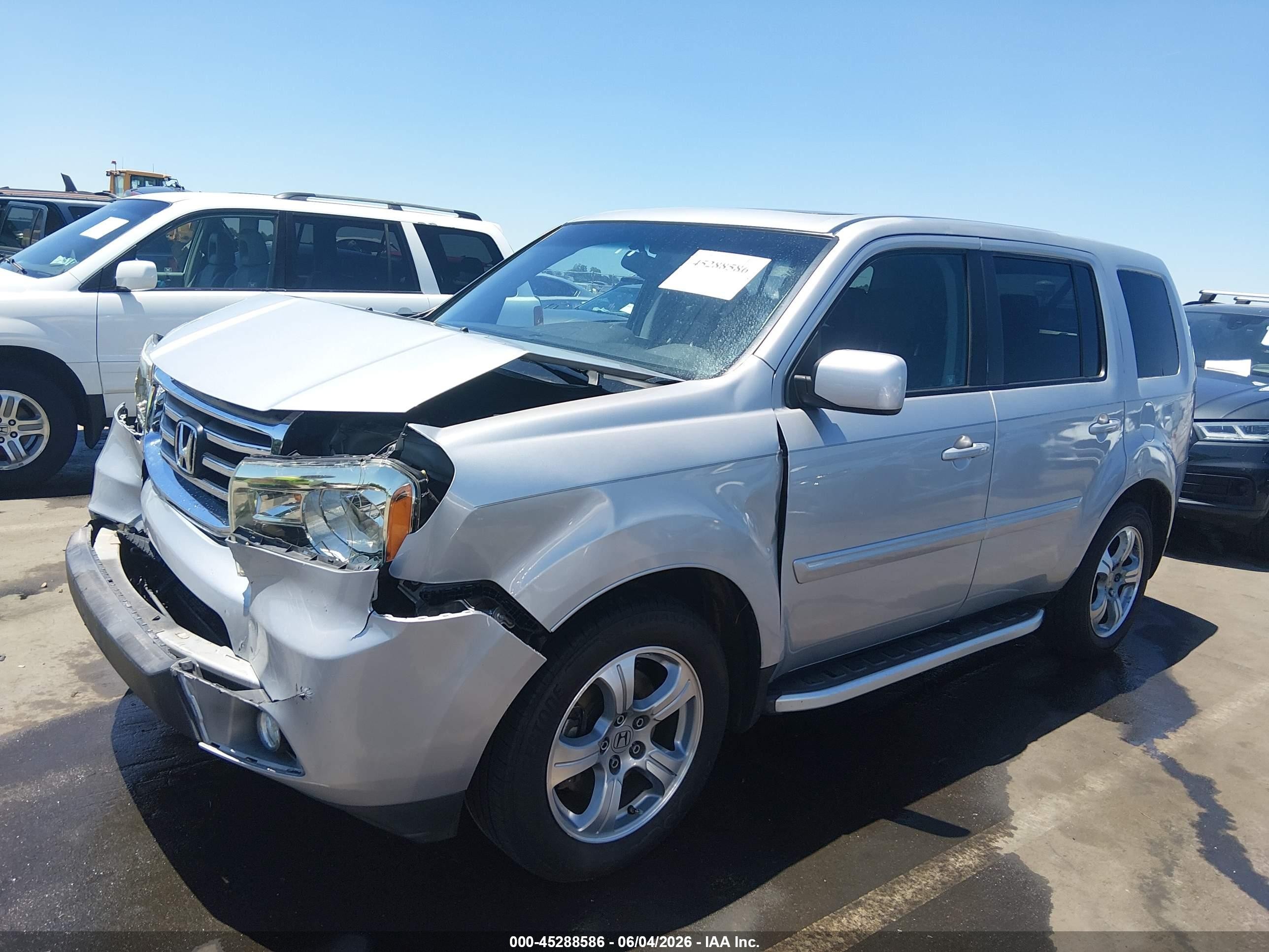 2012 Honda Pilot Ex-l Silver vin: 5FNYF4H67CB043967