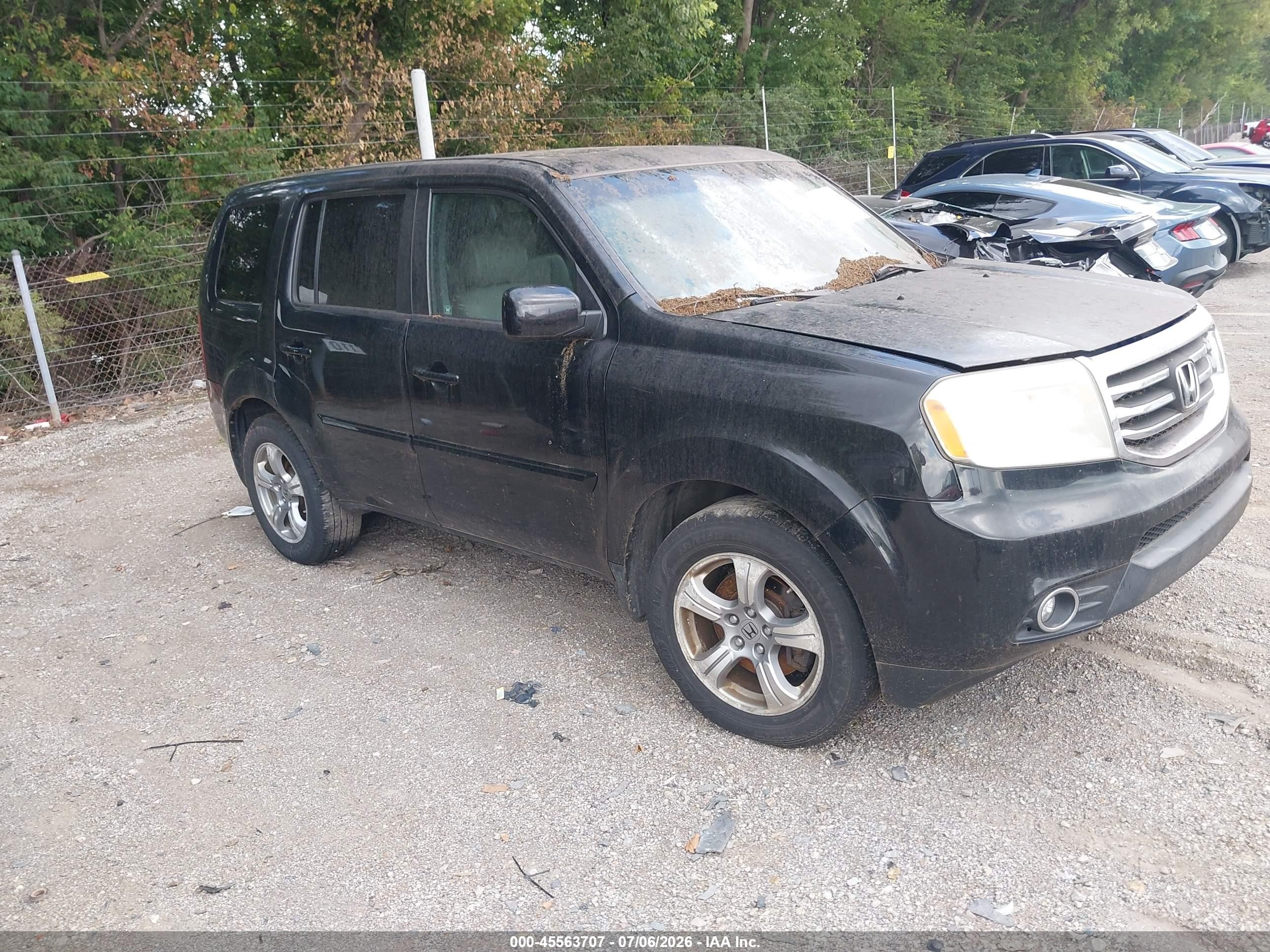 2012 Honda Pilot Ex-l Black vin: 5FNYF4H67CB045931