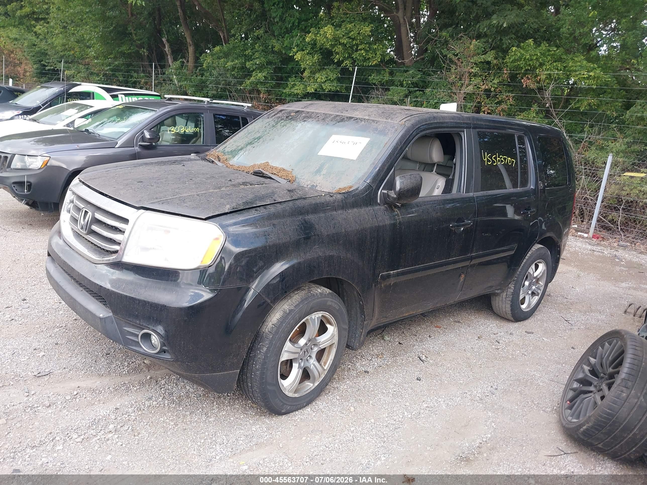 2012 Honda Pilot Ex-l Black vin: 5FNYF4H67CB045931