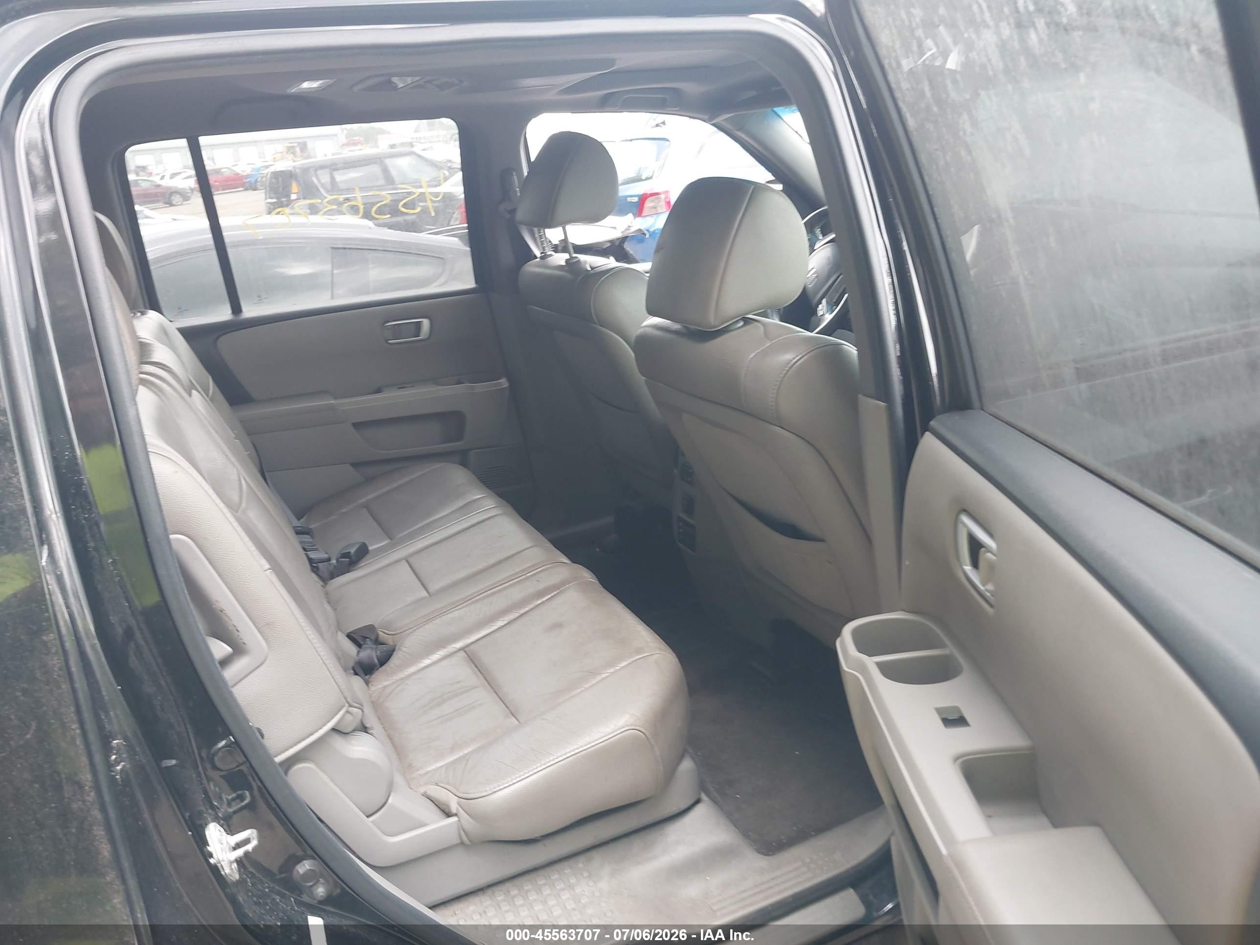 2012 Honda Pilot Ex-l Black vin: 5FNYF4H67CB045931