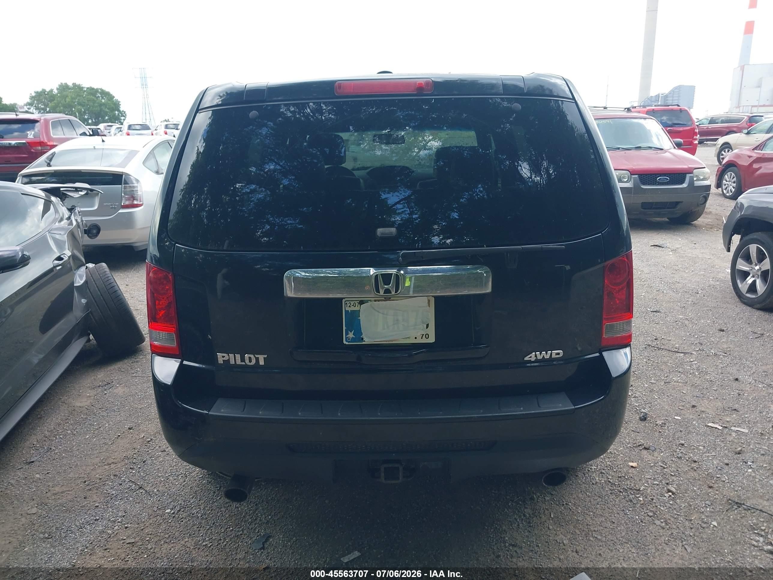 2012 Honda Pilot Ex-l Black vin: 5FNYF4H67CB045931
