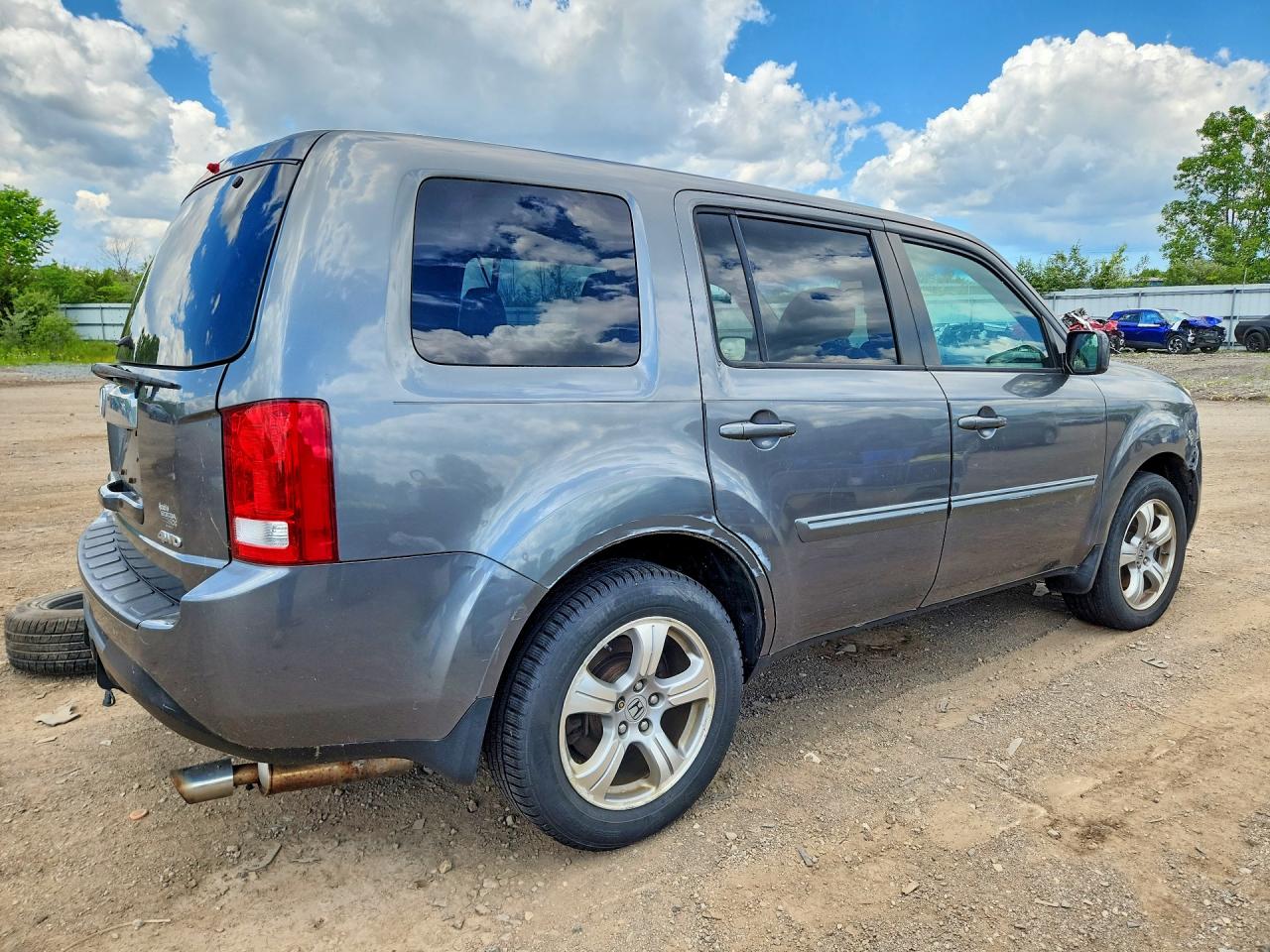 2013 Honda Pilot Exl Gray vin: 5FNYF4H67DB070393