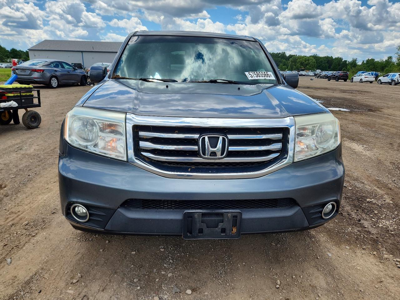 2013 Honda Pilot Exl Gray vin: 5FNYF4H67DB070393