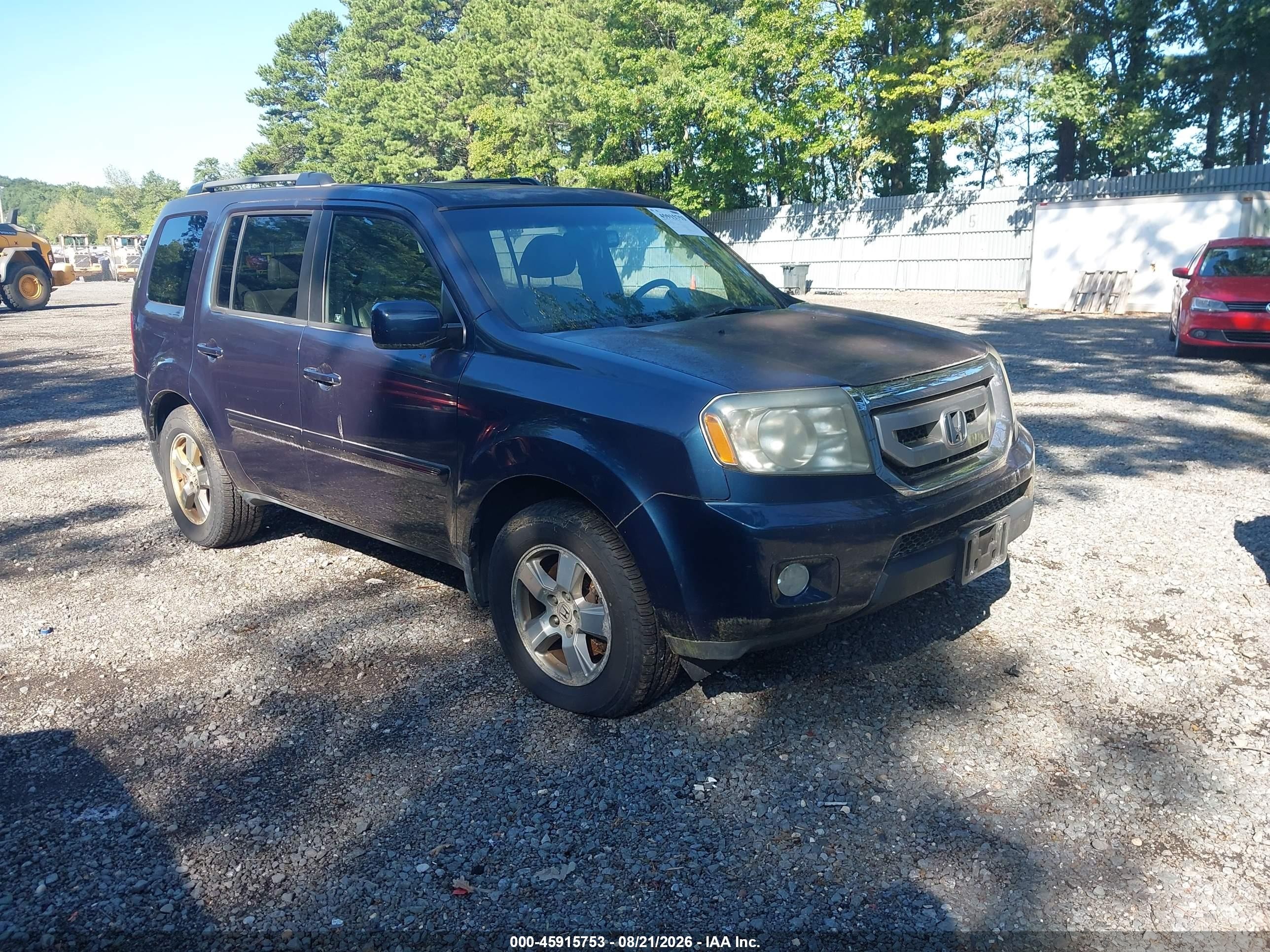 2010 Honda Pilot Ex-l Blue vin: 5FNYF4H68AB036510