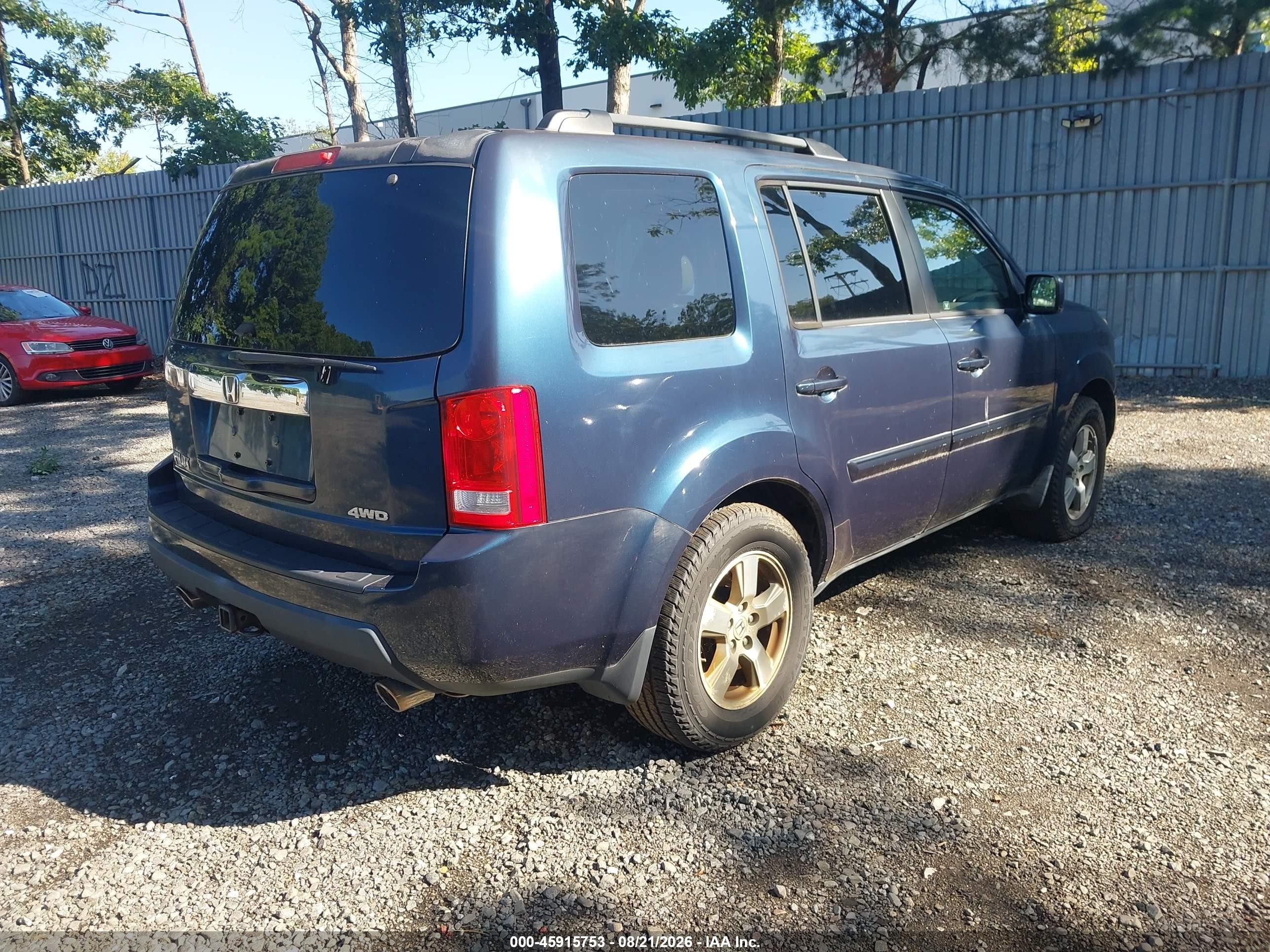 2010 Honda Pilot Ex-l Синий vin: 5FNYF4H68AB036510
