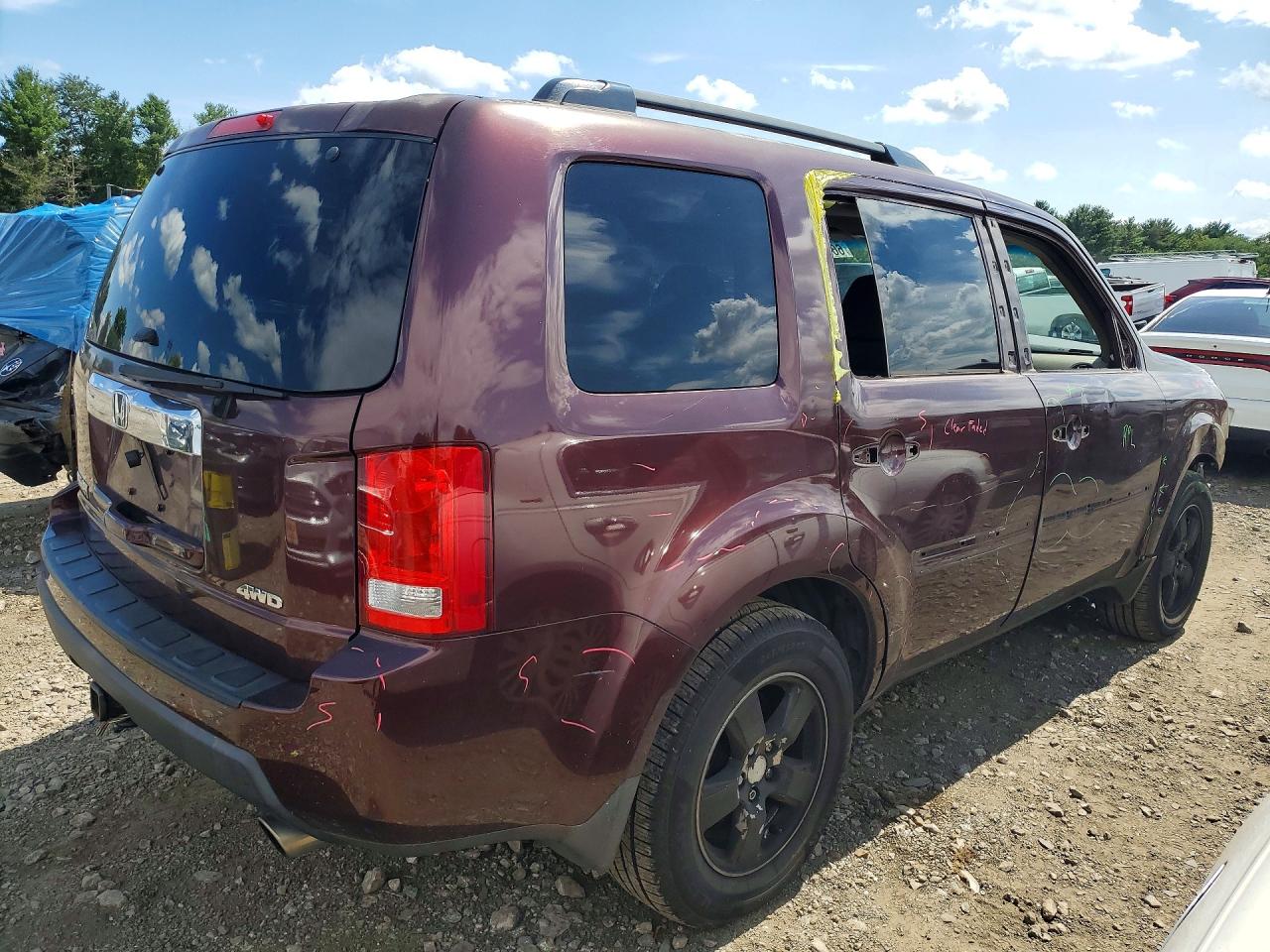 2010 Honda Pilot Exl Maroon vin: 5FNYF4H68AB037088