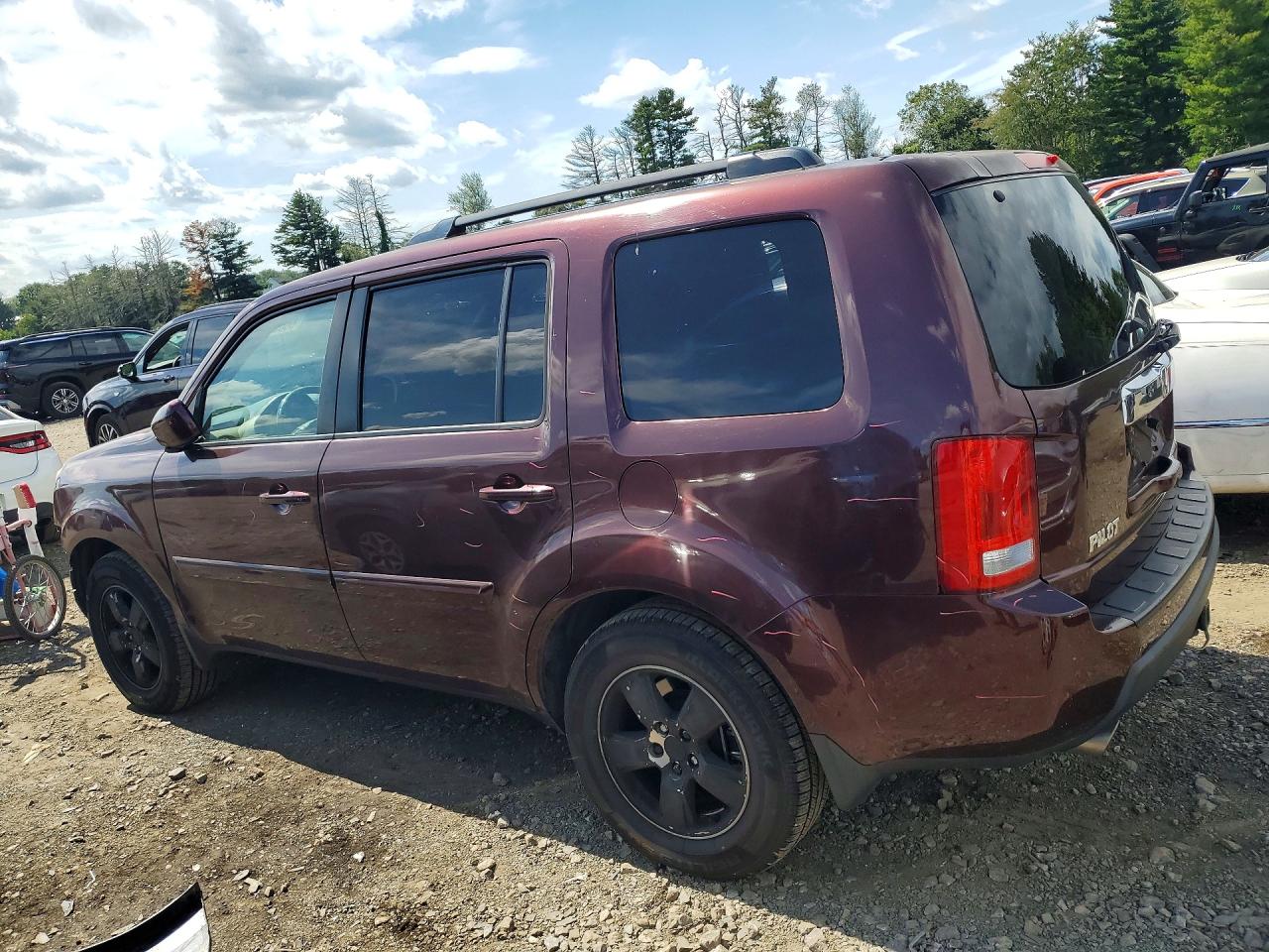 2010 Honda Pilot Exl Maroon vin: 5FNYF4H68AB037088