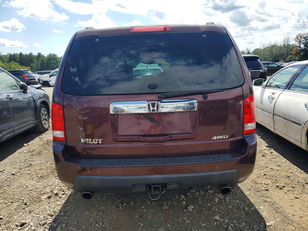 2010 Honda Pilot Exl Maroon vin: 5FNYF4H68AB037088