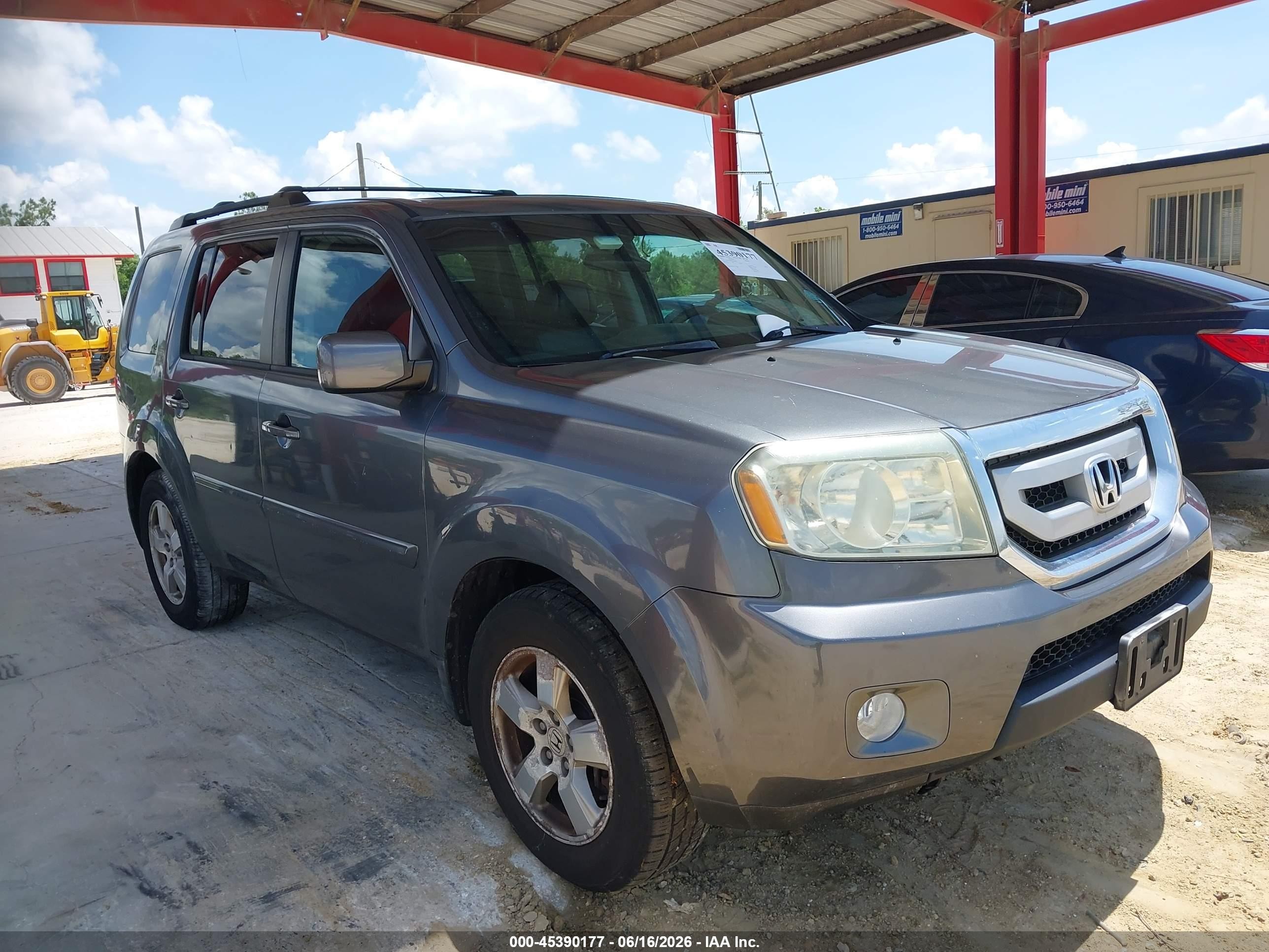 2011 Honda Pilot Ex-l Gray vin: 5FNYF4H68BB026822