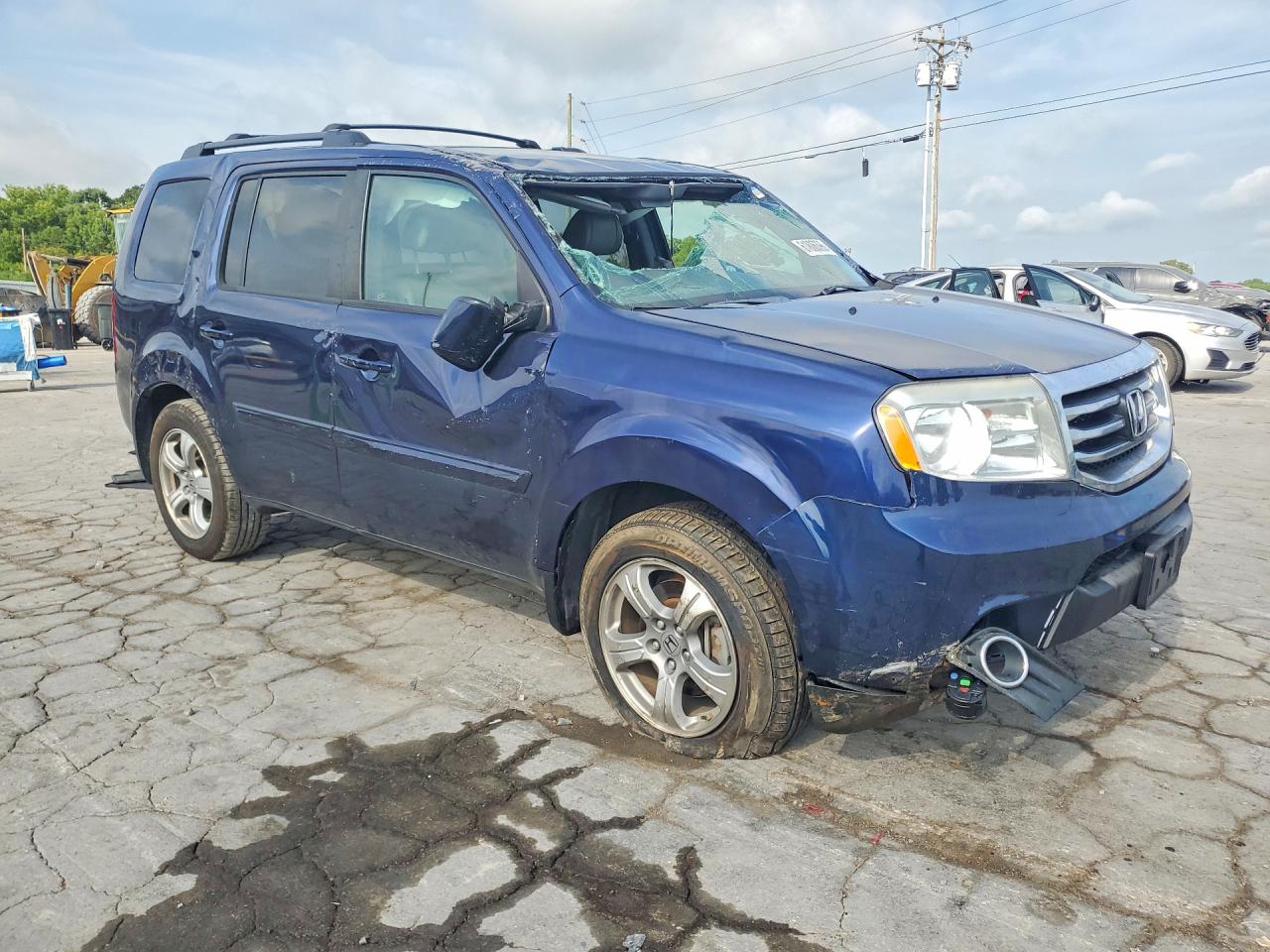 2013 Honda Pilot Exl Blue vin: 5FNYF4H68DB045616