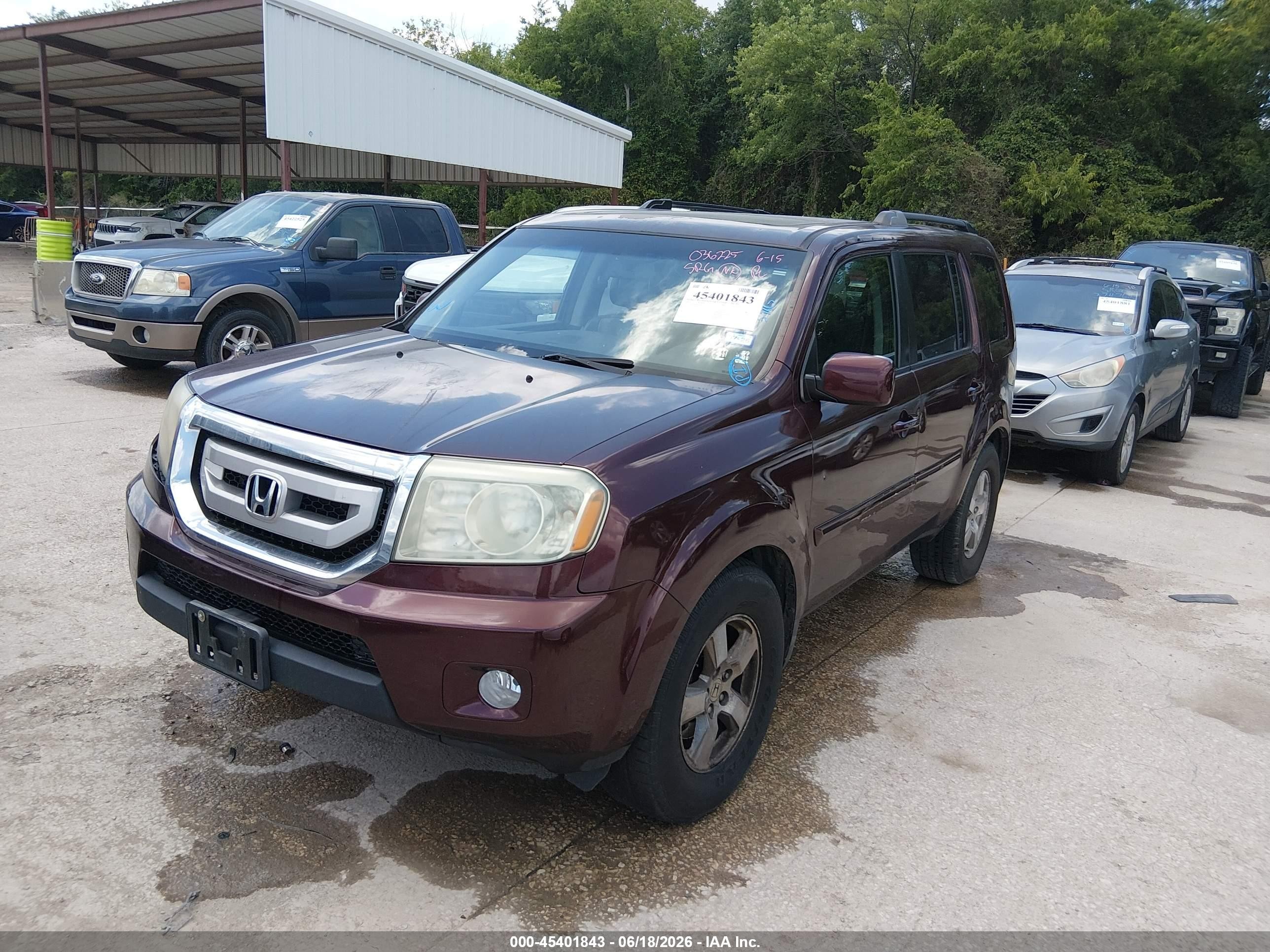 2010 Honda Pilot Ex-l Maroon vin: 5FNYF4H69AB036225