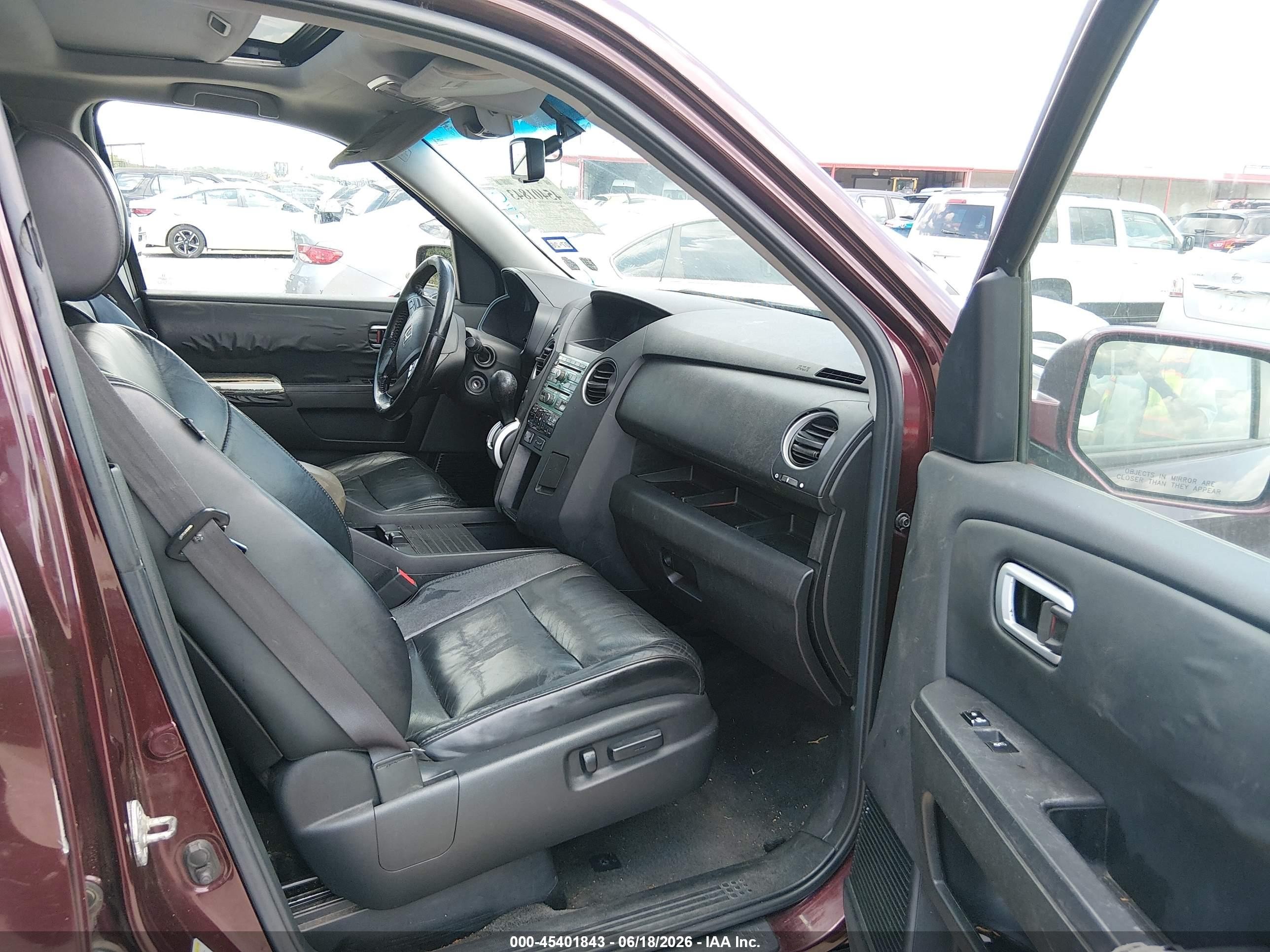 2010 Honda Pilot Ex-l Maroon vin: 5FNYF4H69AB036225