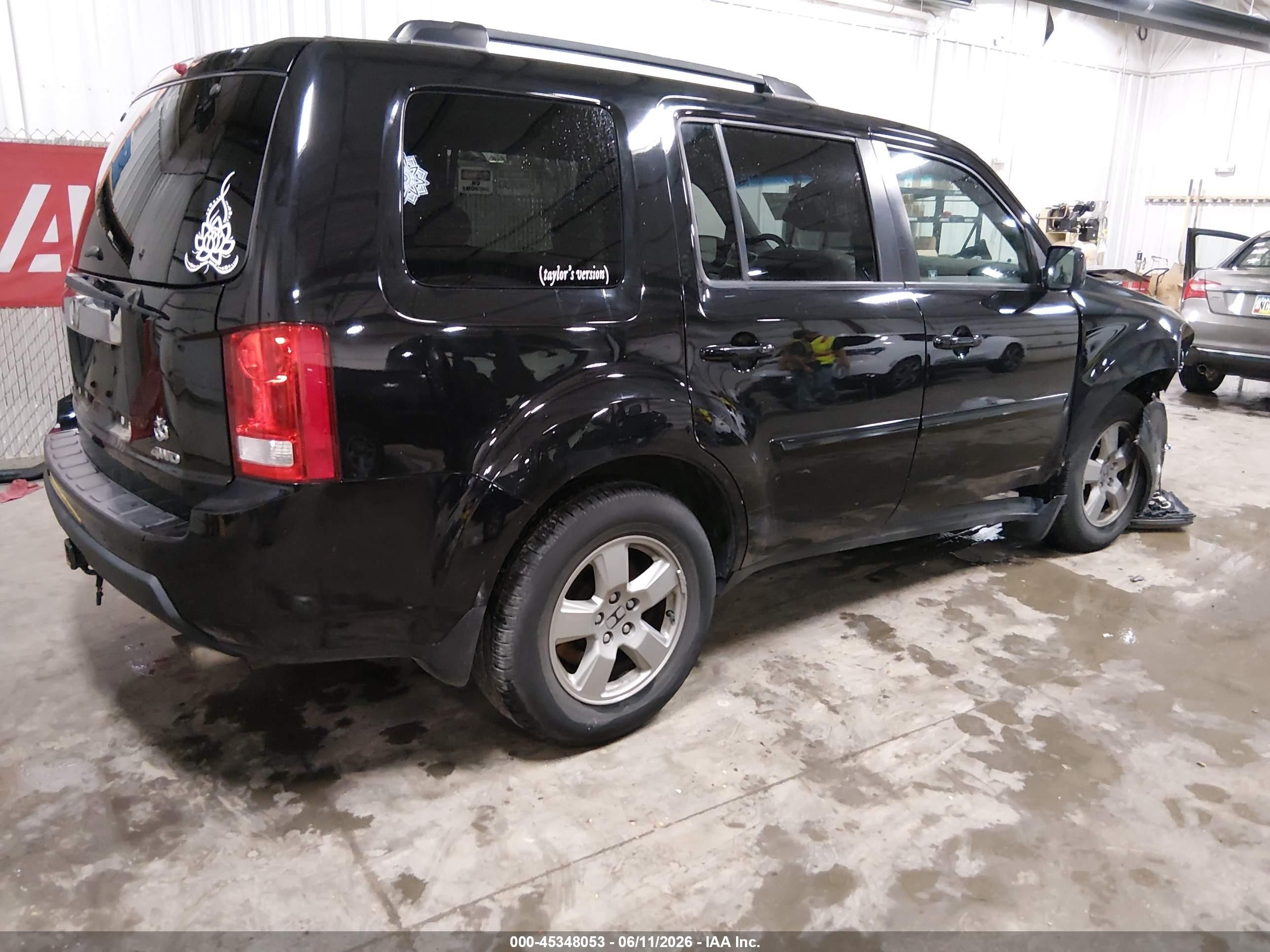 2011 Honda Pilot Ex-l Black vin: 5FNYF4H69BB083451