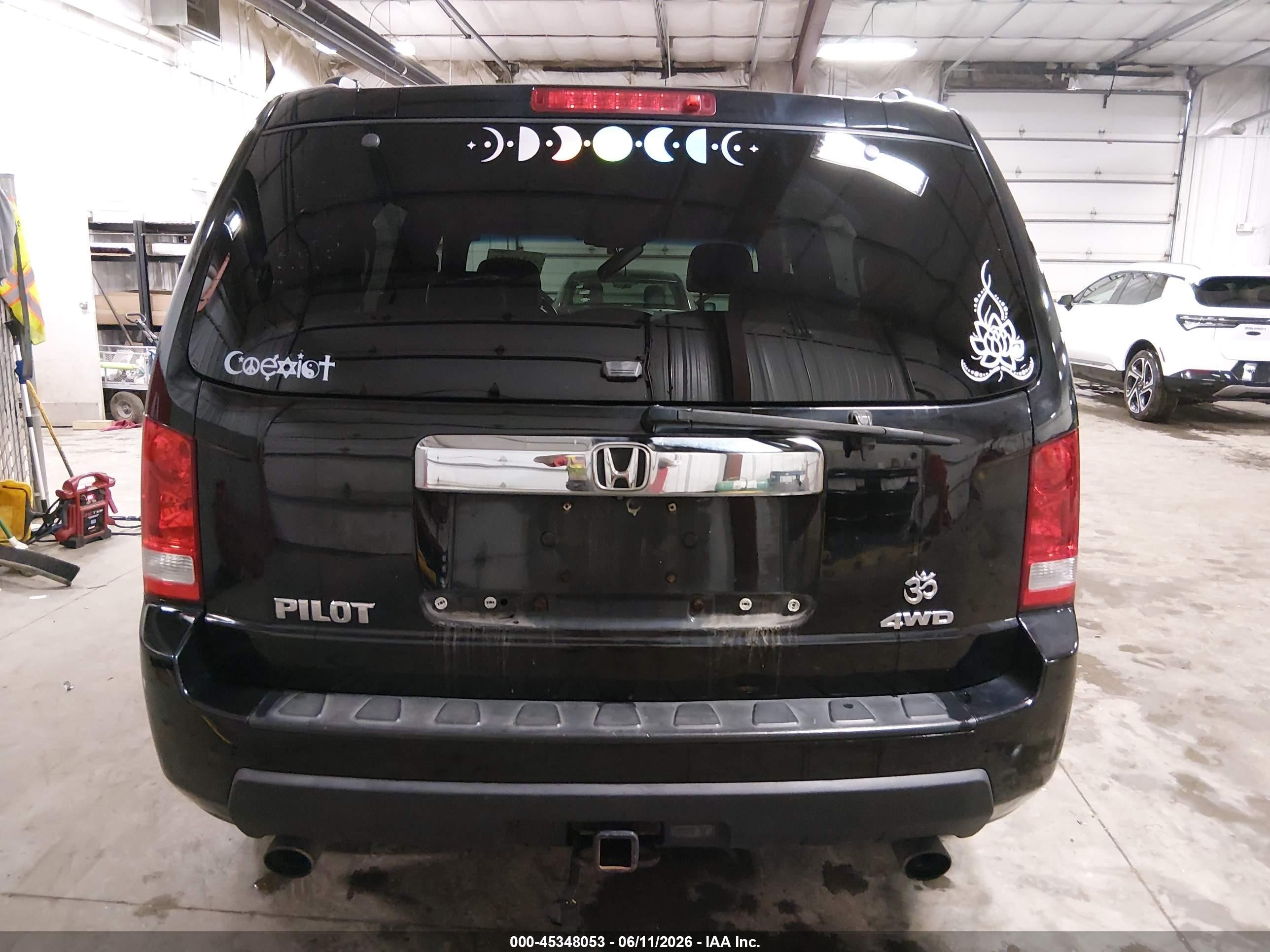 2011 Honda Pilot Ex-l Black vin: 5FNYF4H69BB083451