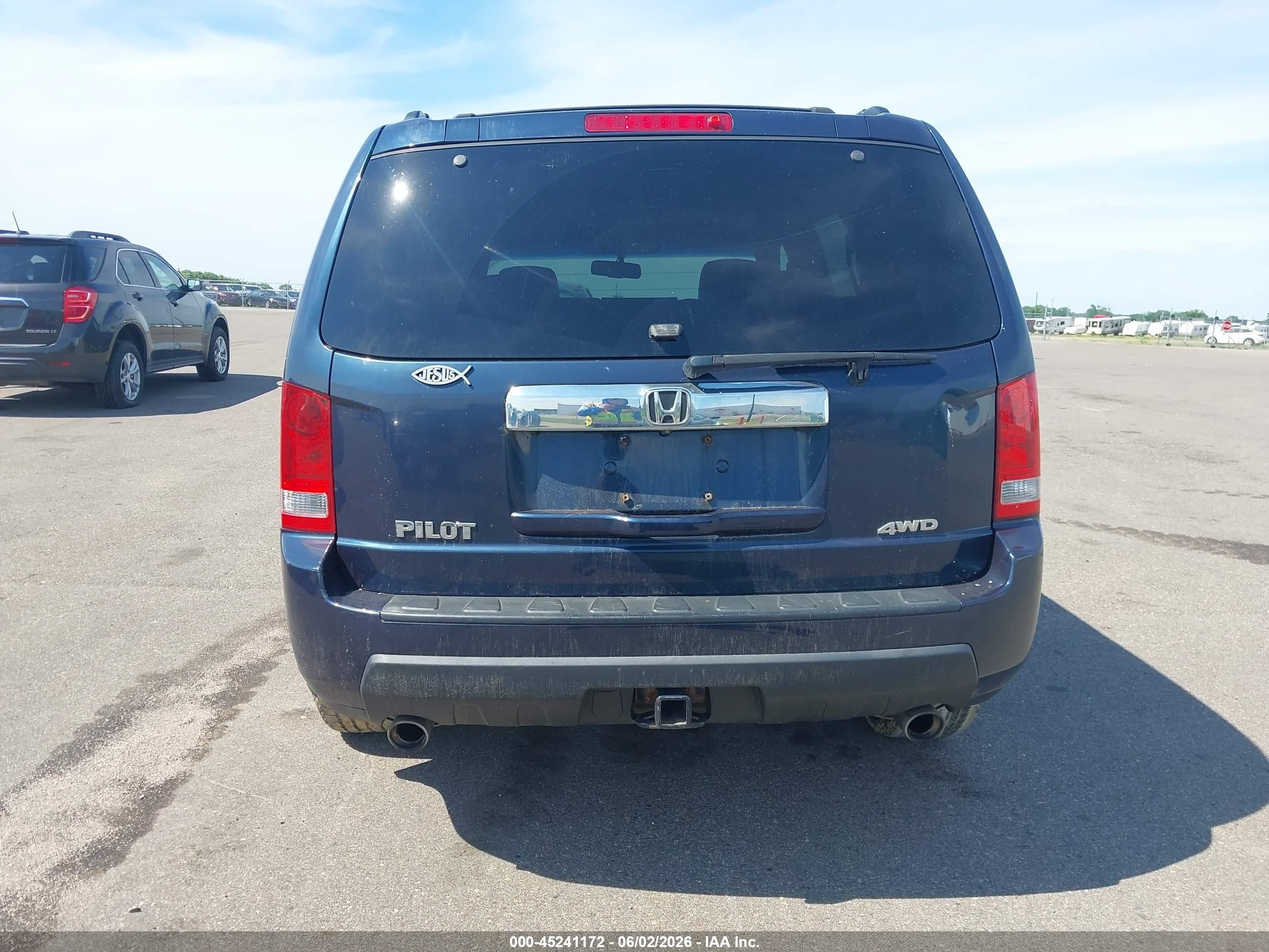 2011 Honda Pilot Ex-l Blue vin: 5FNYF4H69BB089556