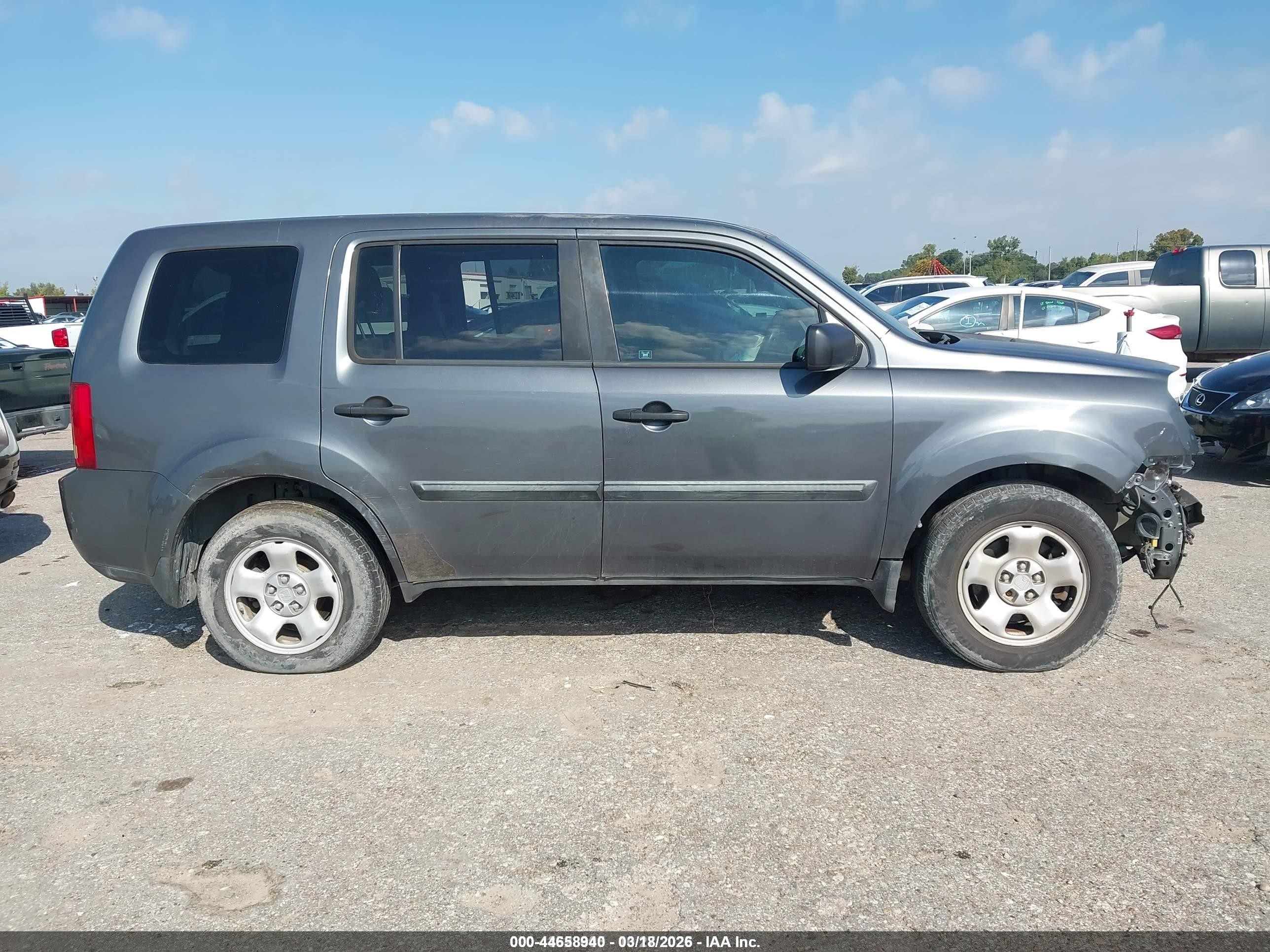 2012 Honda Pilot Ex-l Gray vin: 5FNYF4H69CB016222