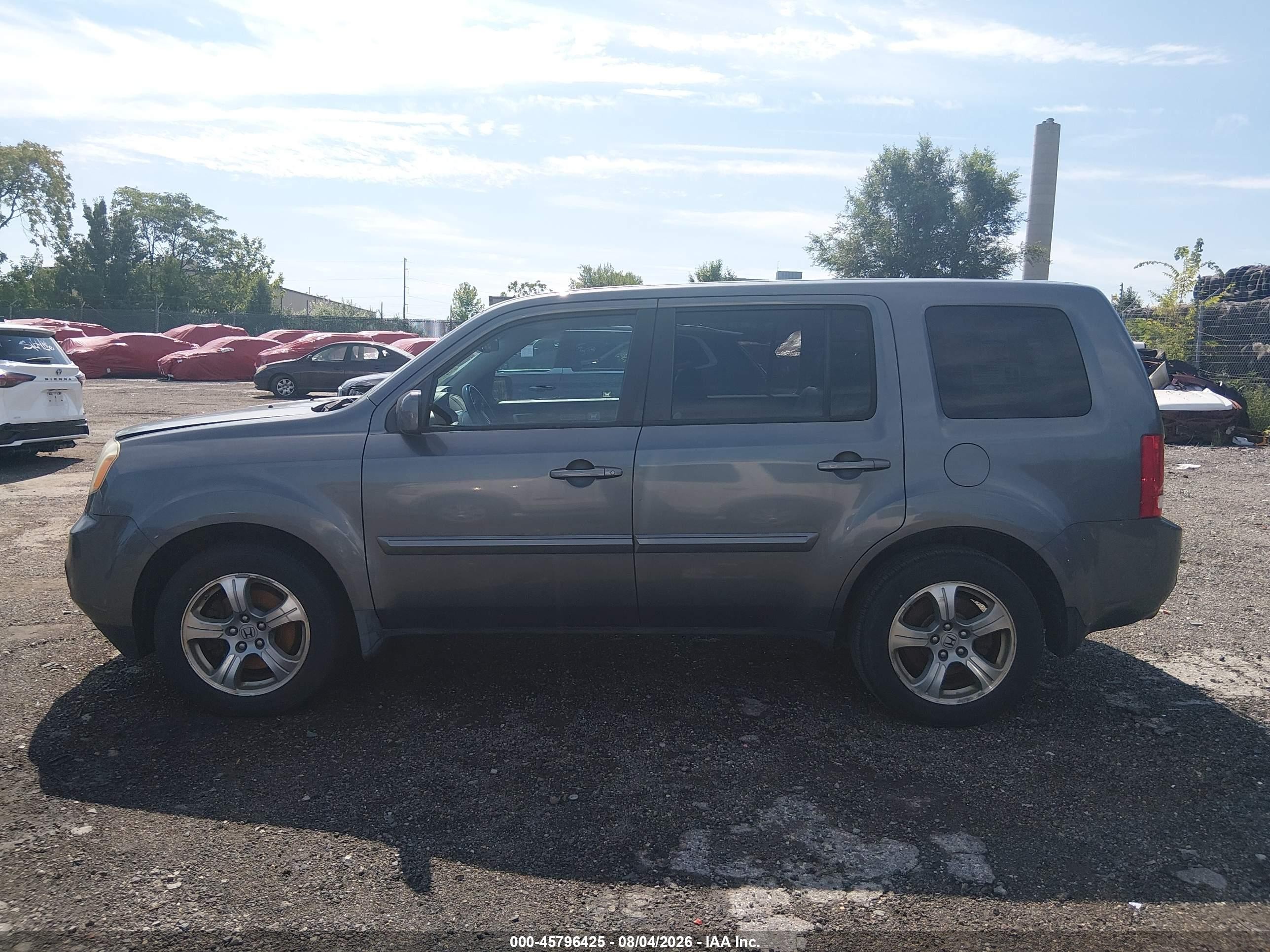 2012 Honda Pilot Ex-l Серый vin: 5FNYF4H69CB046627