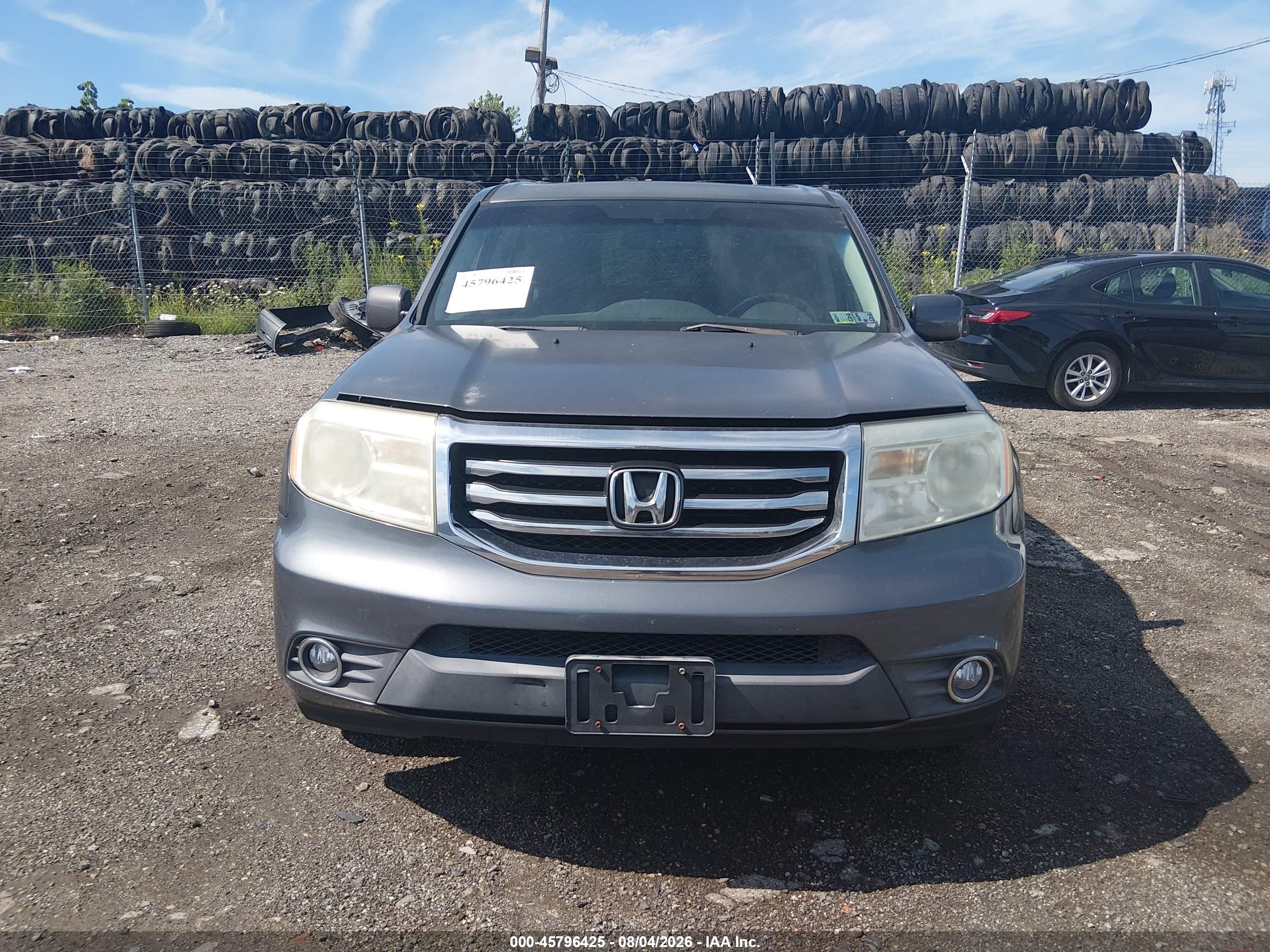 2012 Honda Pilot Ex-l Серый vin: 5FNYF4H69CB046627