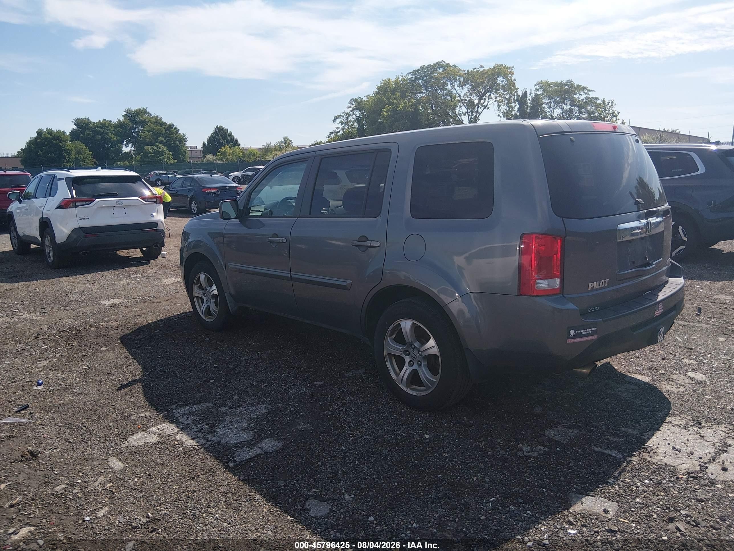 2012 Honda Pilot Ex-l Серый vin: 5FNYF4H69CB046627