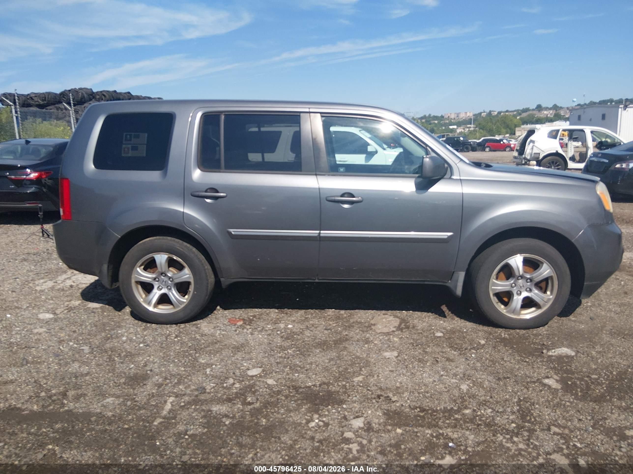 2012 Honda Pilot Ex-l Серый vin: 5FNYF4H69CB046627
