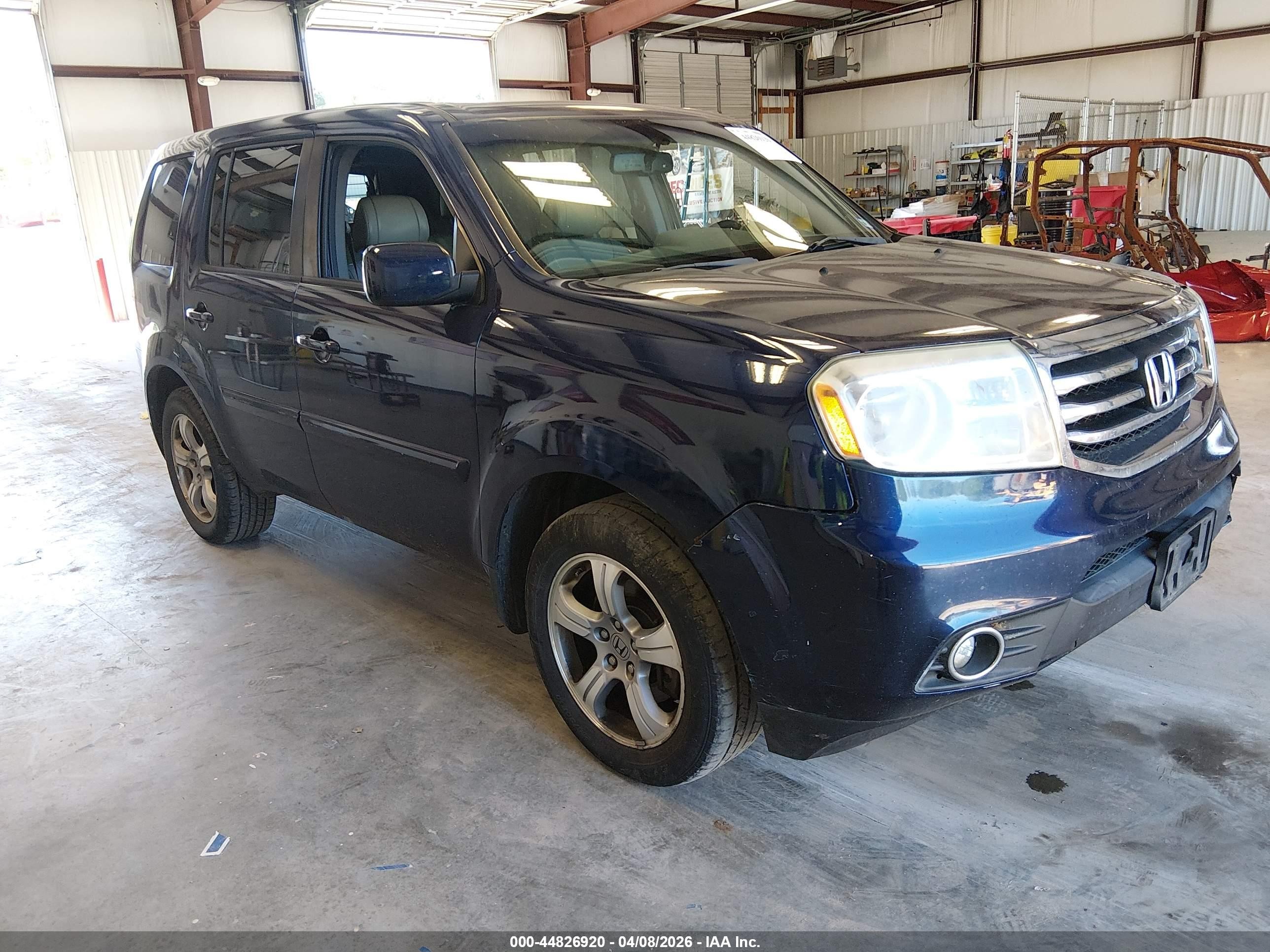 2013 Honda Pilot Ex-l Blue vin: 5FNYF4H69DB016853