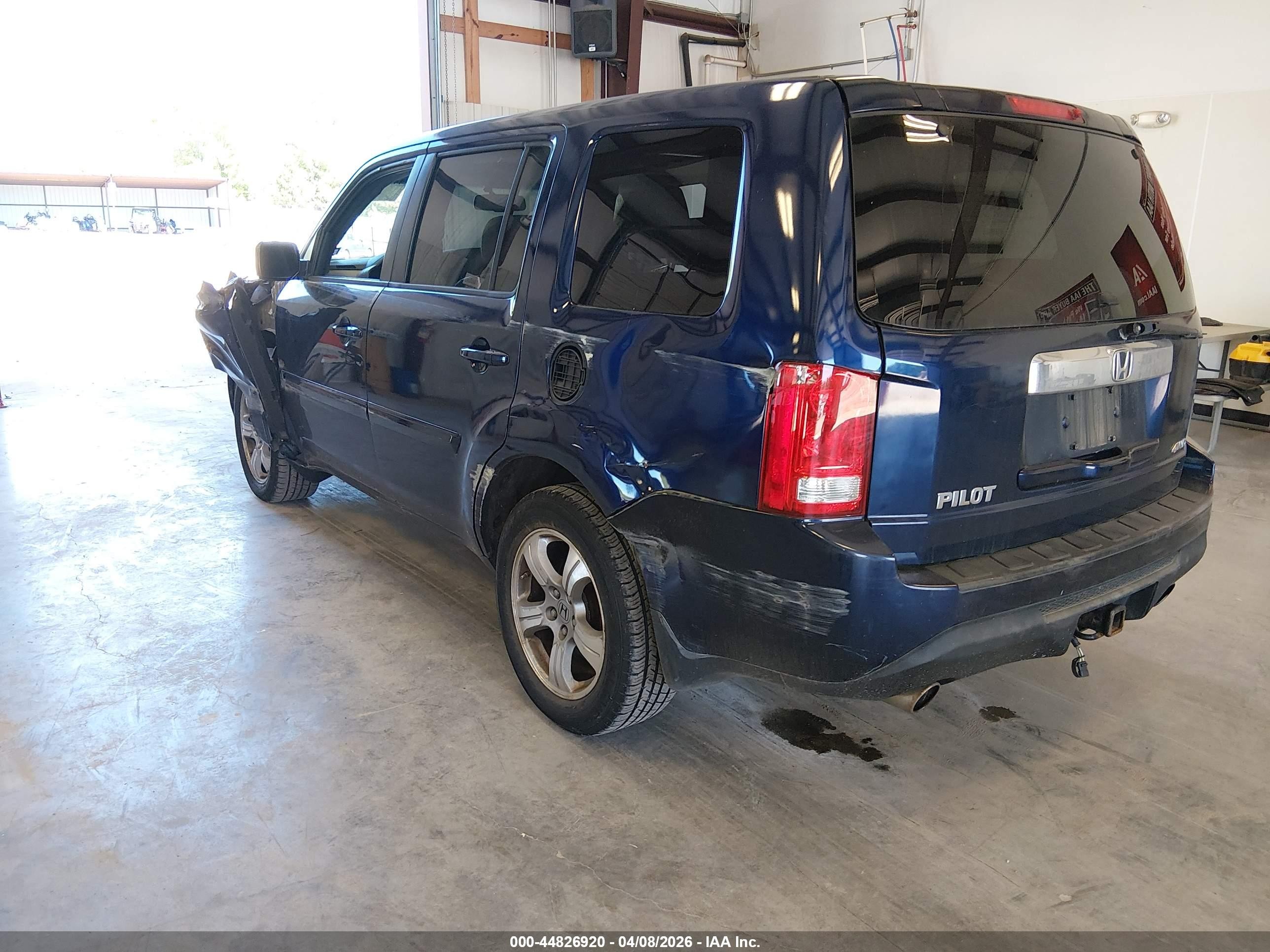 2013 Honda Pilot Ex-l Blue vin: 5FNYF4H69DB016853