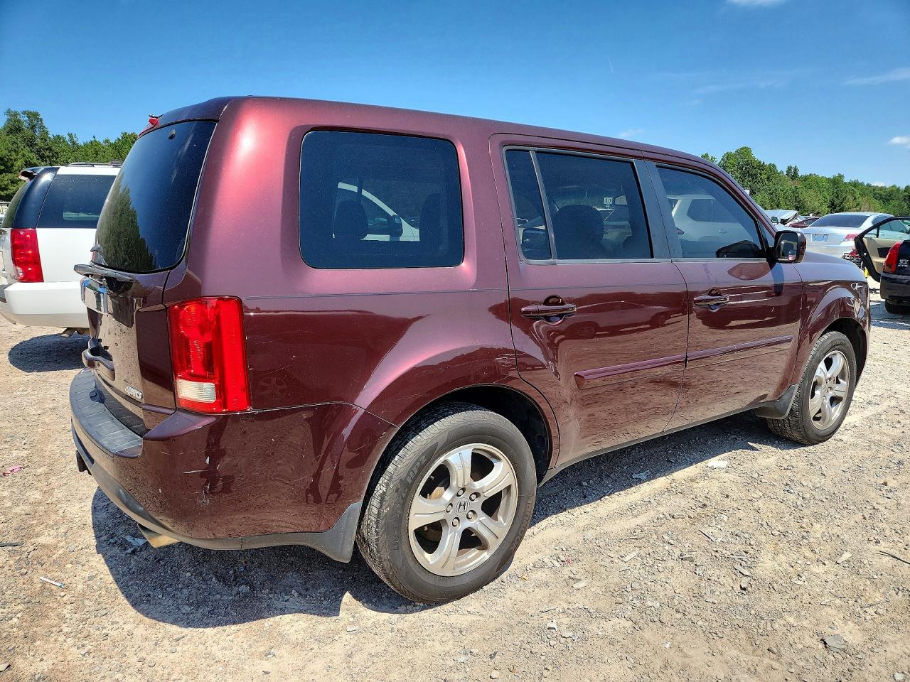 2013 Honda Pilot Exl Maroon vin: 5FNYF4H69DB055359