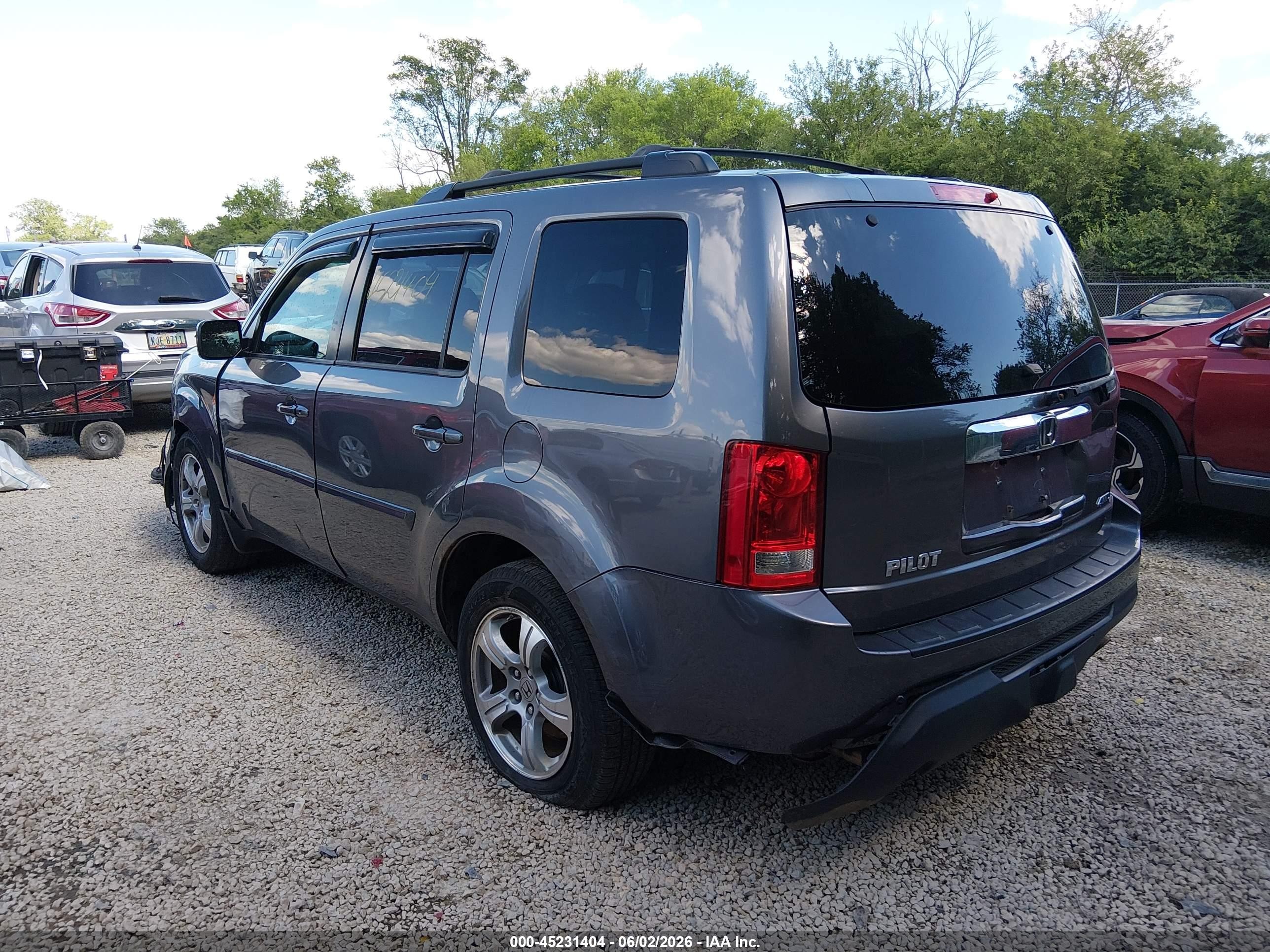 2014 Honda Pilot Ex-l Gray vin: 5FNYF4H69EB015932