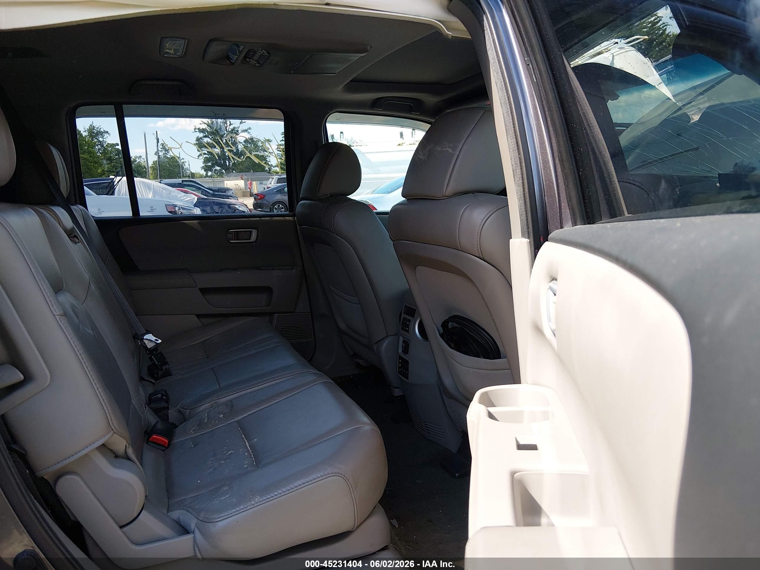2014 Honda Pilot Ex-l Gray vin: 5FNYF4H69EB015932