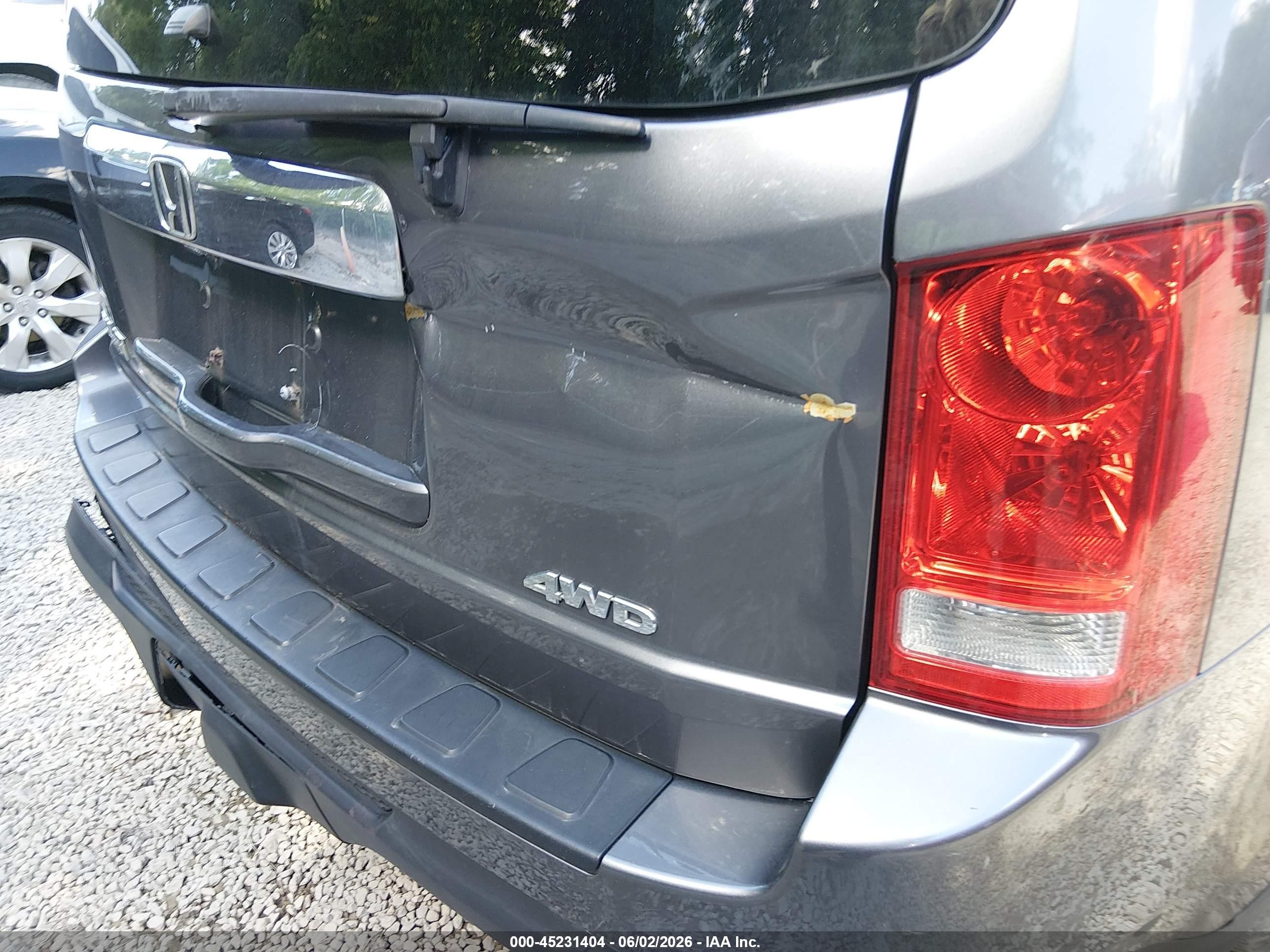 2014 Honda Pilot Ex-l Gray vin: 5FNYF4H69EB015932