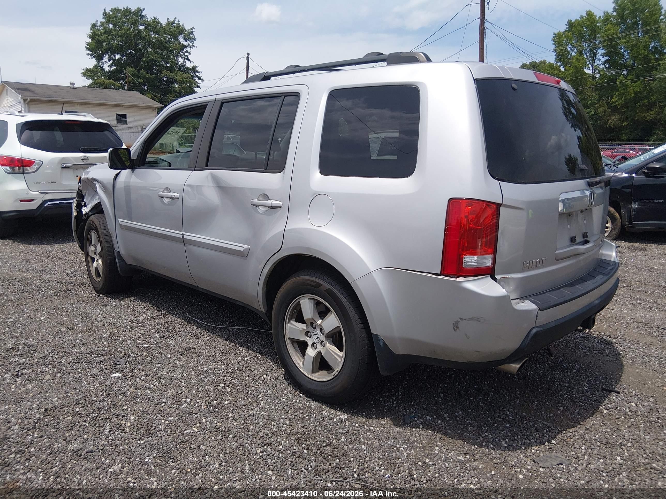 2010 Honda Pilot Ex-l Silver vin: 5FNYF4H6XAB033219