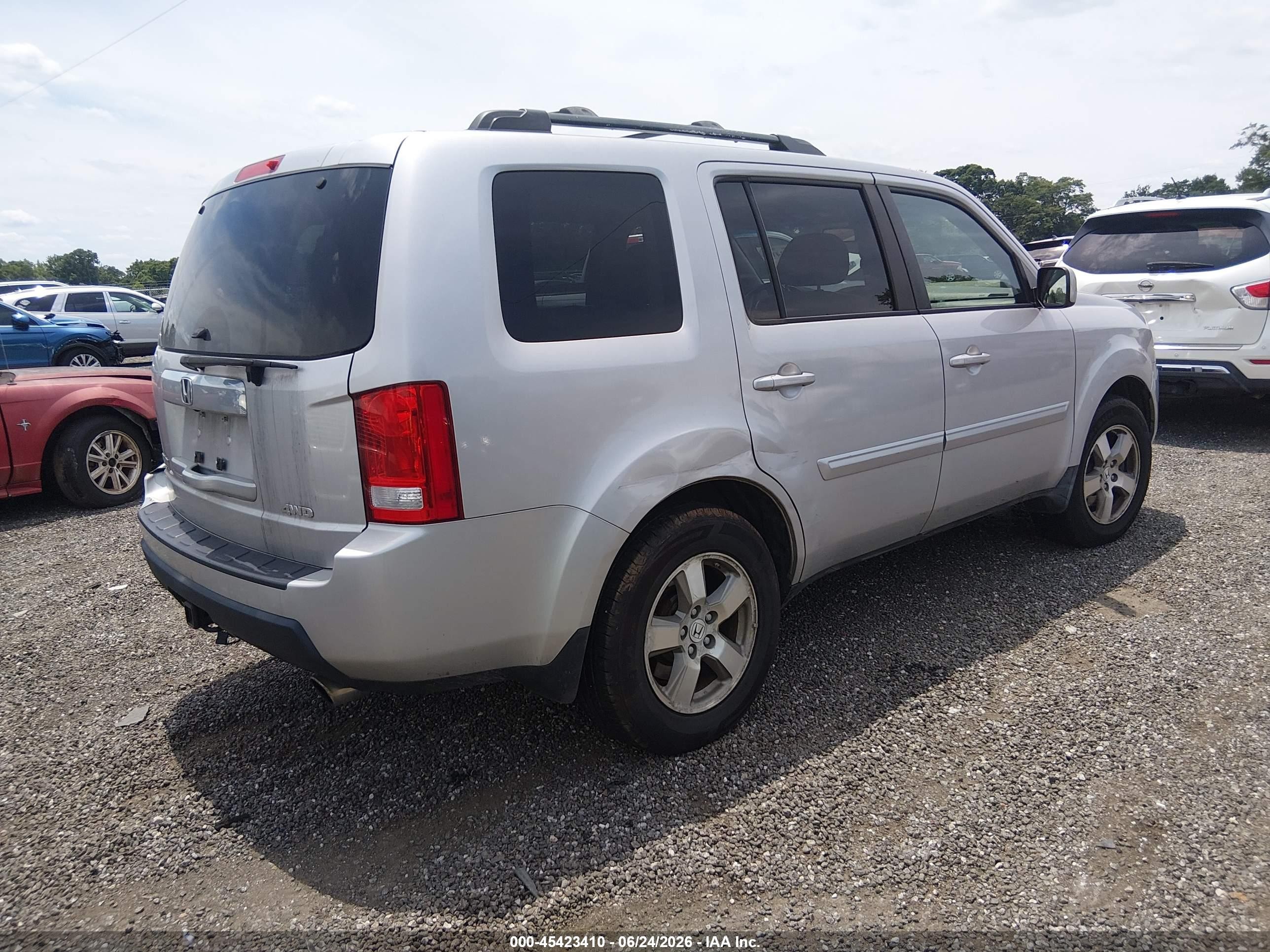 2010 Honda Pilot Ex-l Silver vin: 5FNYF4H6XAB033219