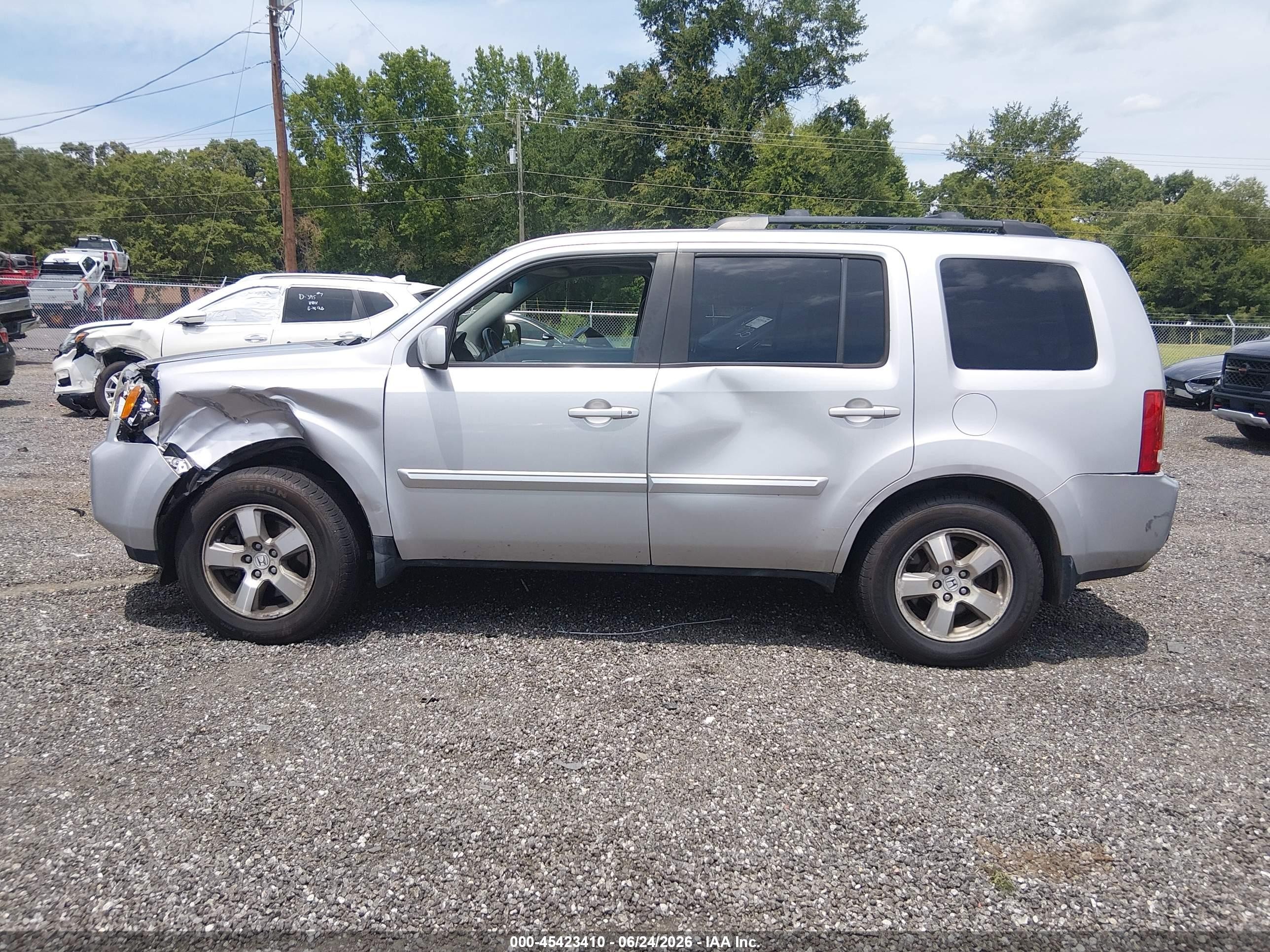2010 Honda Pilot Ex-l Silver vin: 5FNYF4H6XAB033219