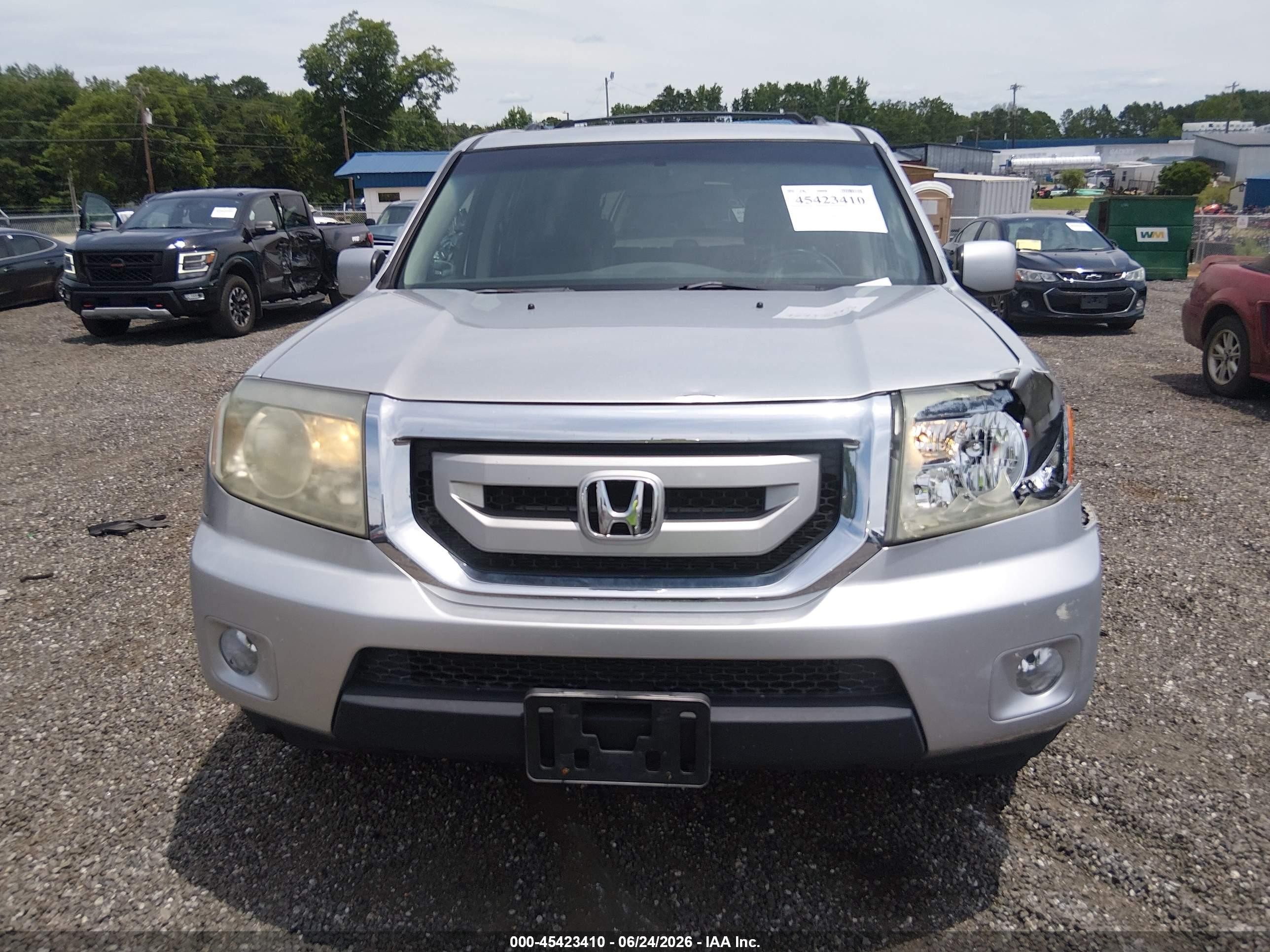 2010 Honda Pilot Ex-l Silver vin: 5FNYF4H6XAB033219