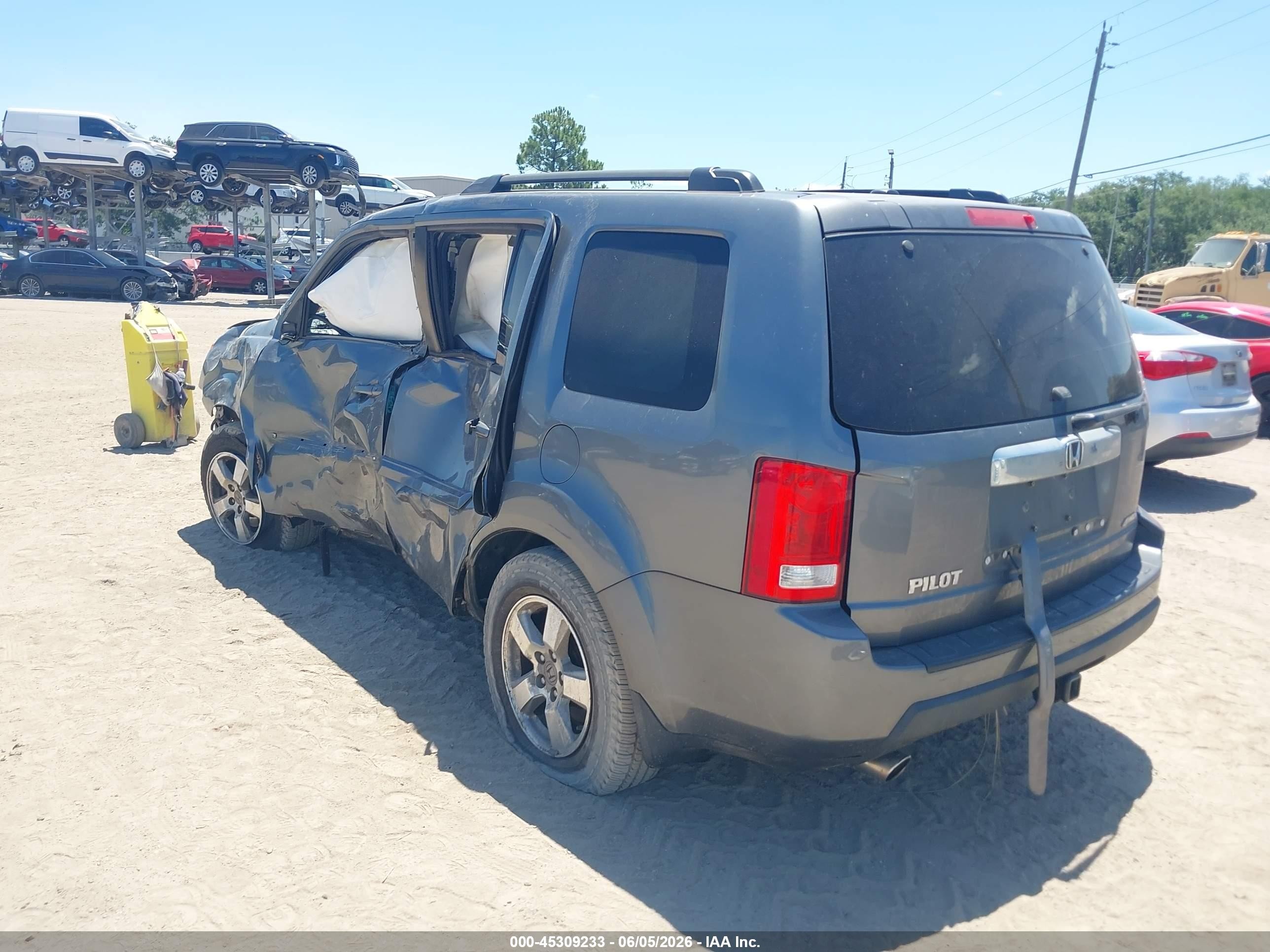 2011 Honda Pilot Ex-l Gray vin: 5FNYF4H6XBB089467