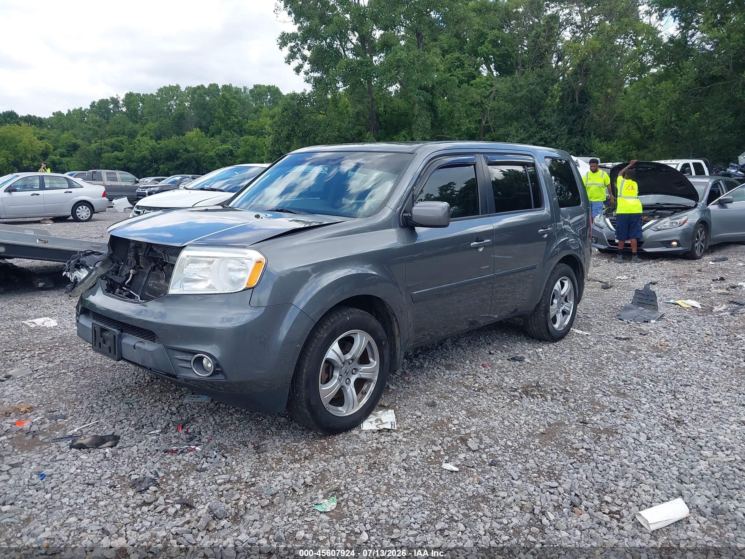 2012 Honda Pilot Ex-l Gray vin: 5FNYF4H6XCB039590