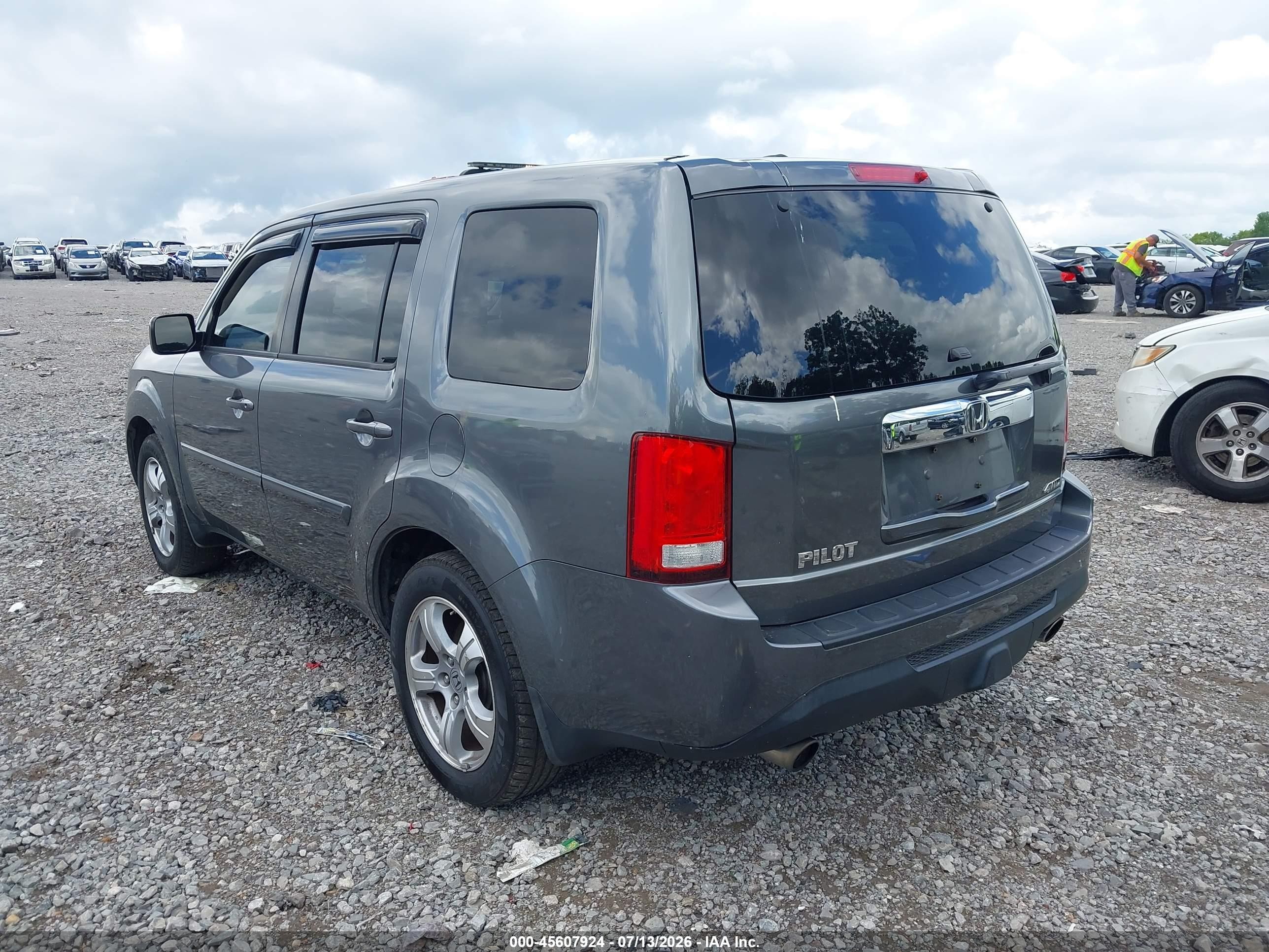 2012 Honda Pilot Ex-l Gray vin: 5FNYF4H6XCB039590