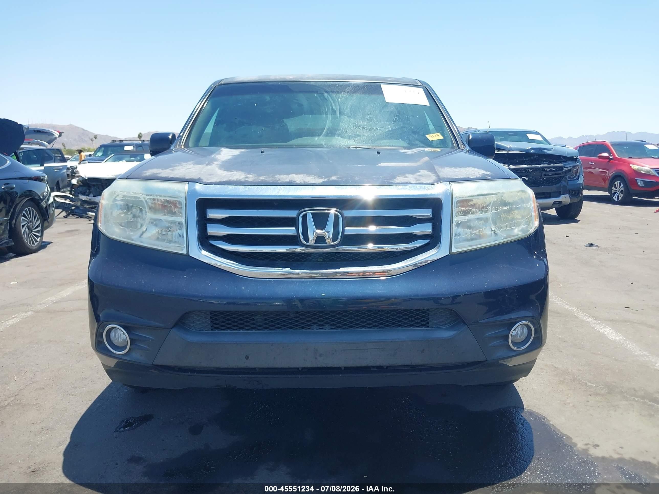 2012 Honda Pilot Ex-l Blue vin: 5FNYF4H6XCB055854