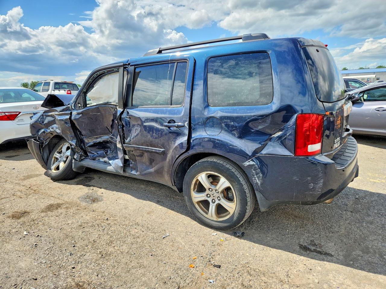2012 Honda Pilot Exl Синий vin: 5FNYF4H6XCB079121