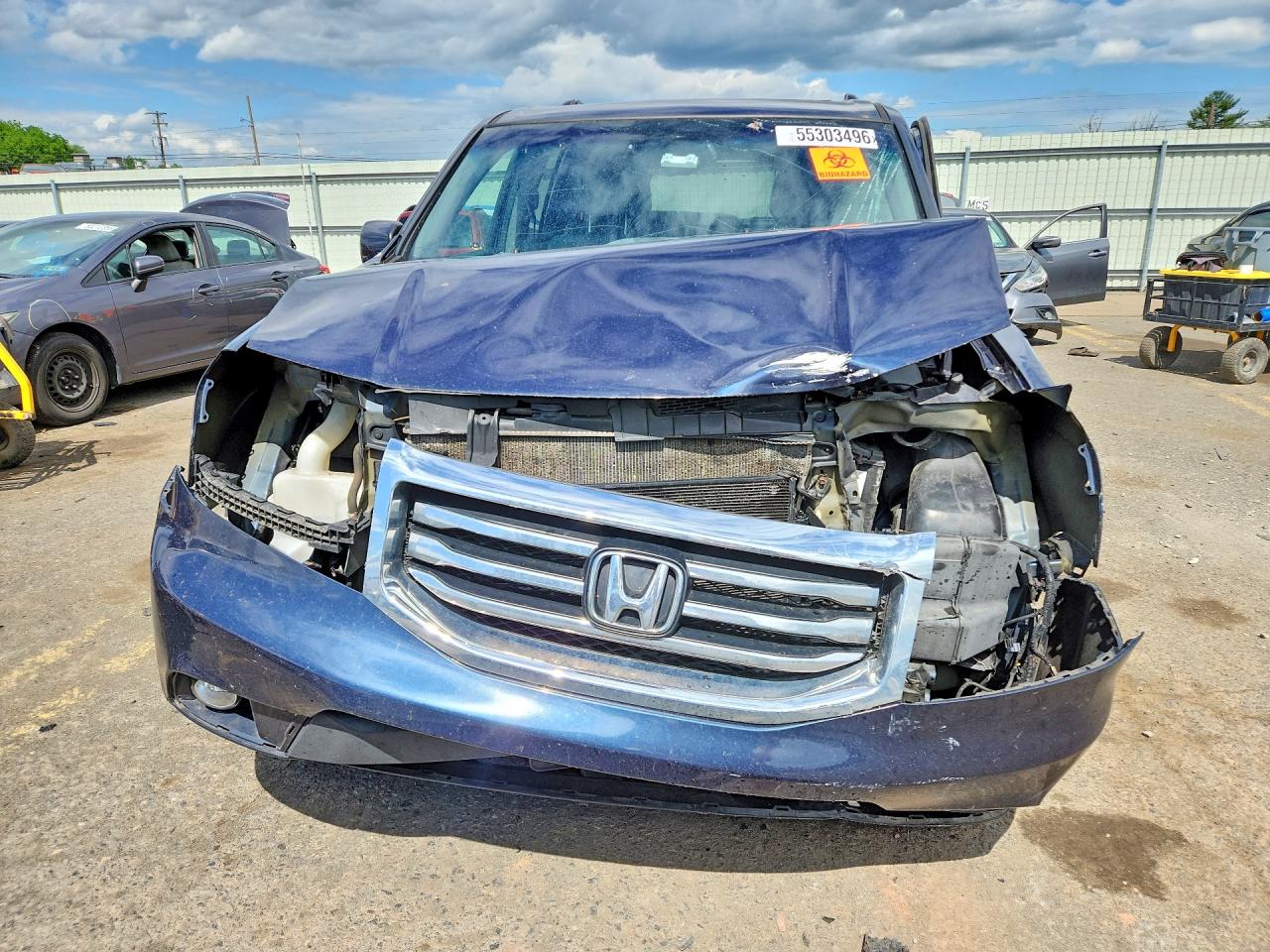 2012 Honda Pilot Exl Синий vin: 5FNYF4H6XCB079121
