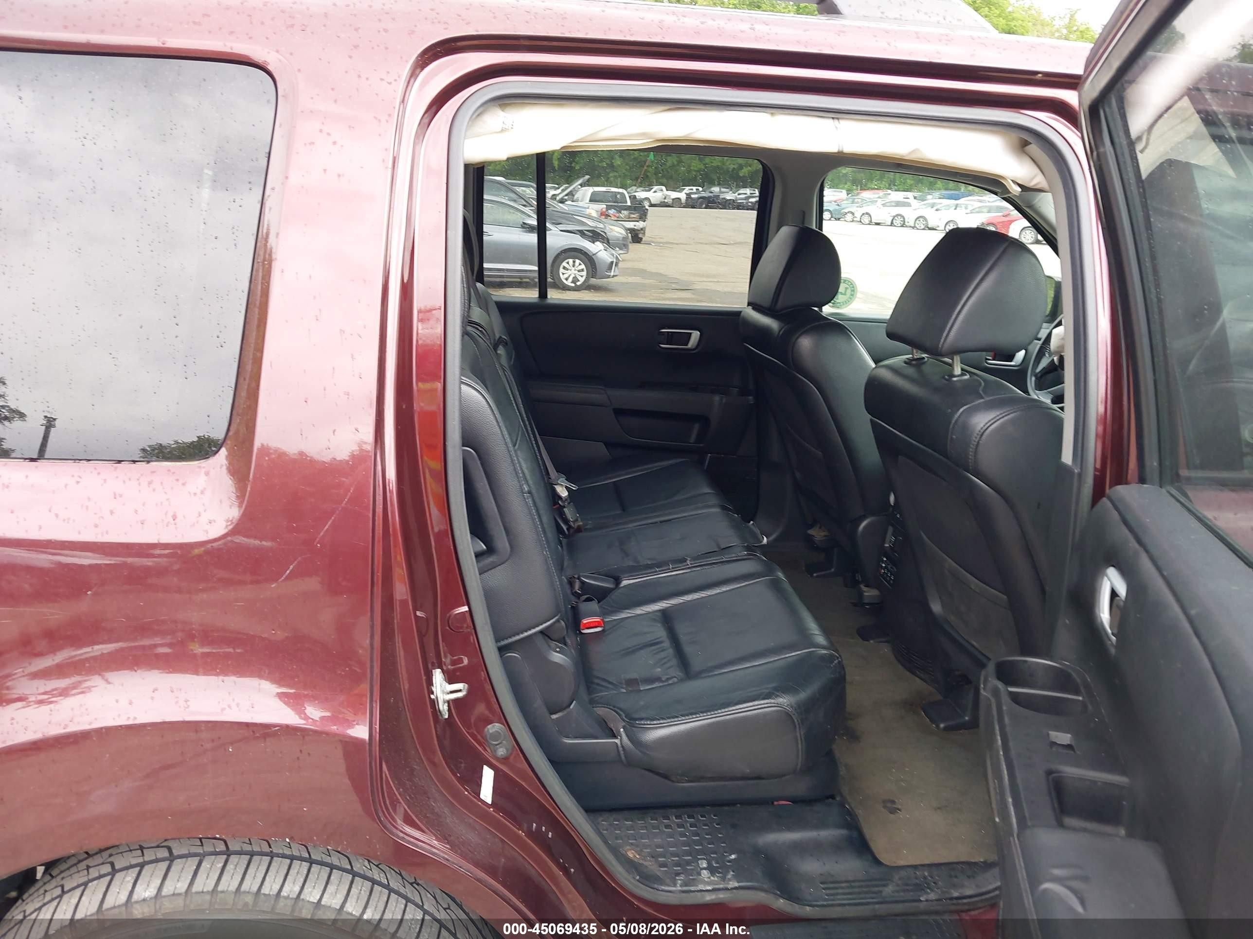 2013 Honda Pilot Ex-l Burgundy vin: 5FNYF4H6XDB033421