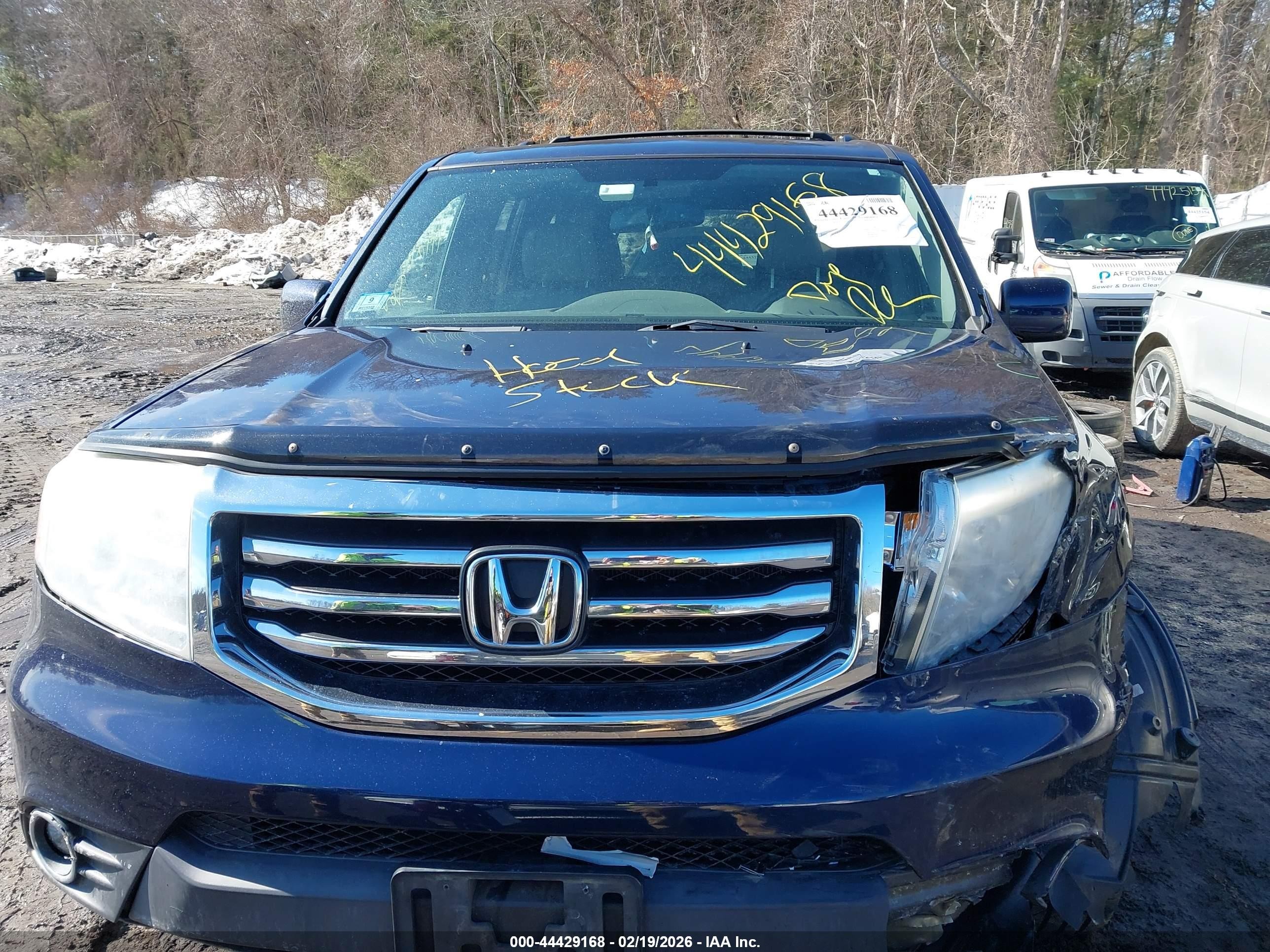 2015 Honda Pilot Ex-l Blue vin: 5FNYF4H6XFB075297