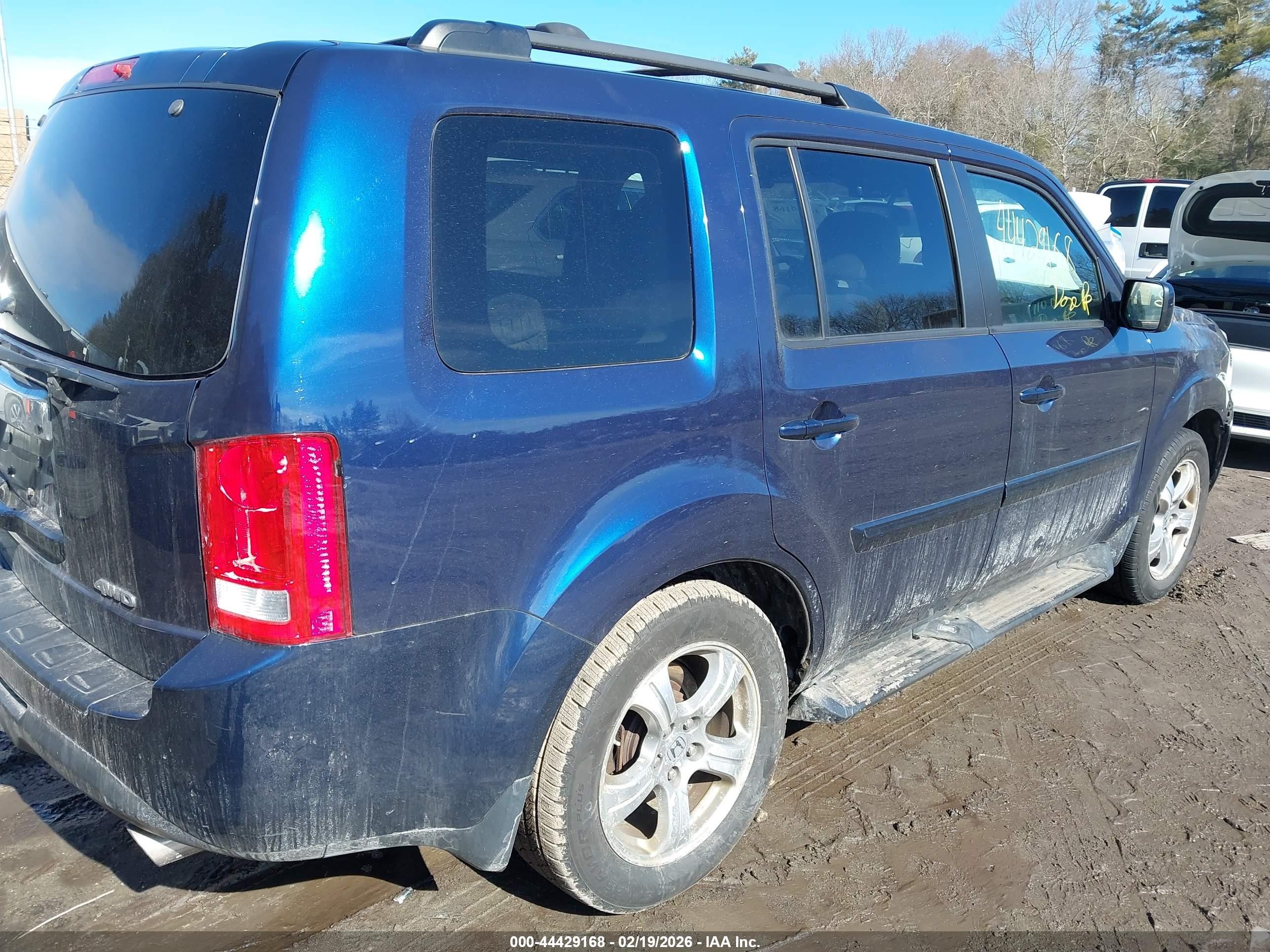 2015 Honda Pilot Ex-l Blue vin: 5FNYF4H6XFB075297