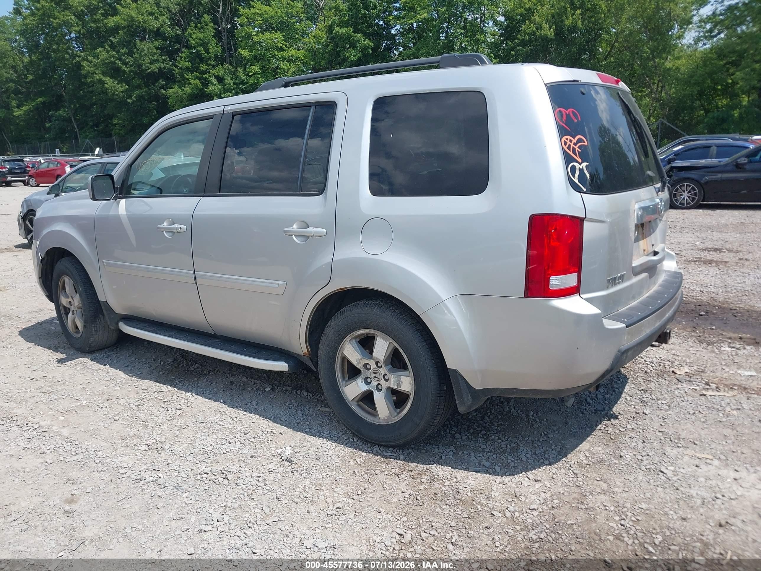 2011 Honda Pilot Ex-l Silver vin: 5FNYF4H70BB049780