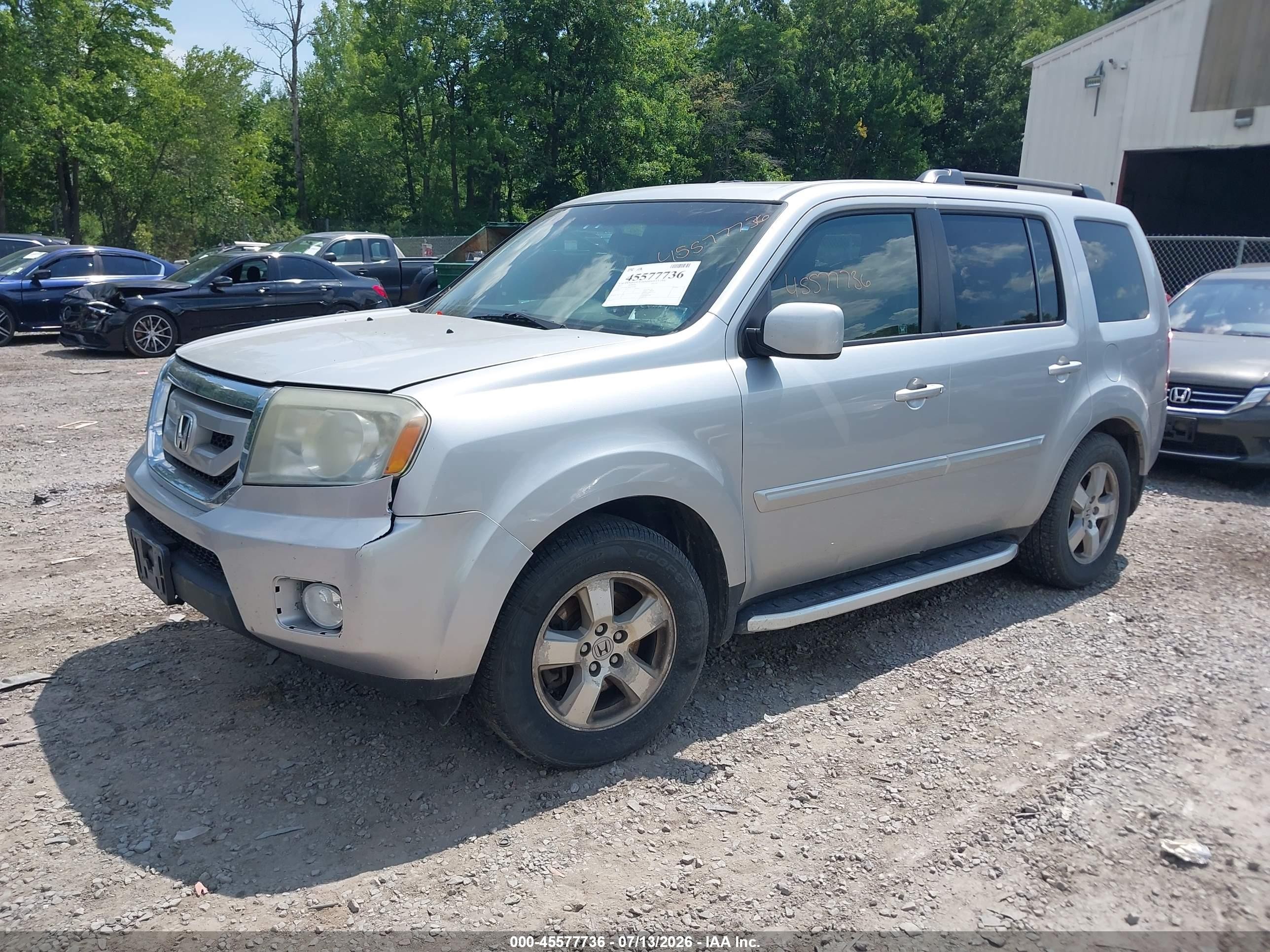 2011 Honda Pilot Ex-l Silver vin: 5FNYF4H70BB049780