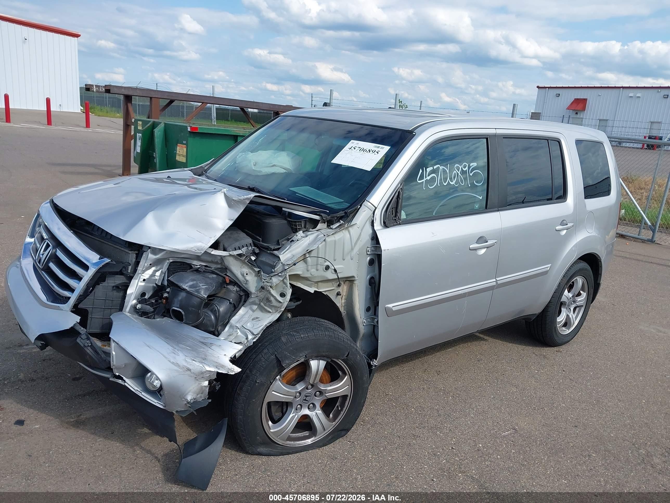 2012 Honda Pilot Ex-l Gray vin: 5FNYF4H70CB004467