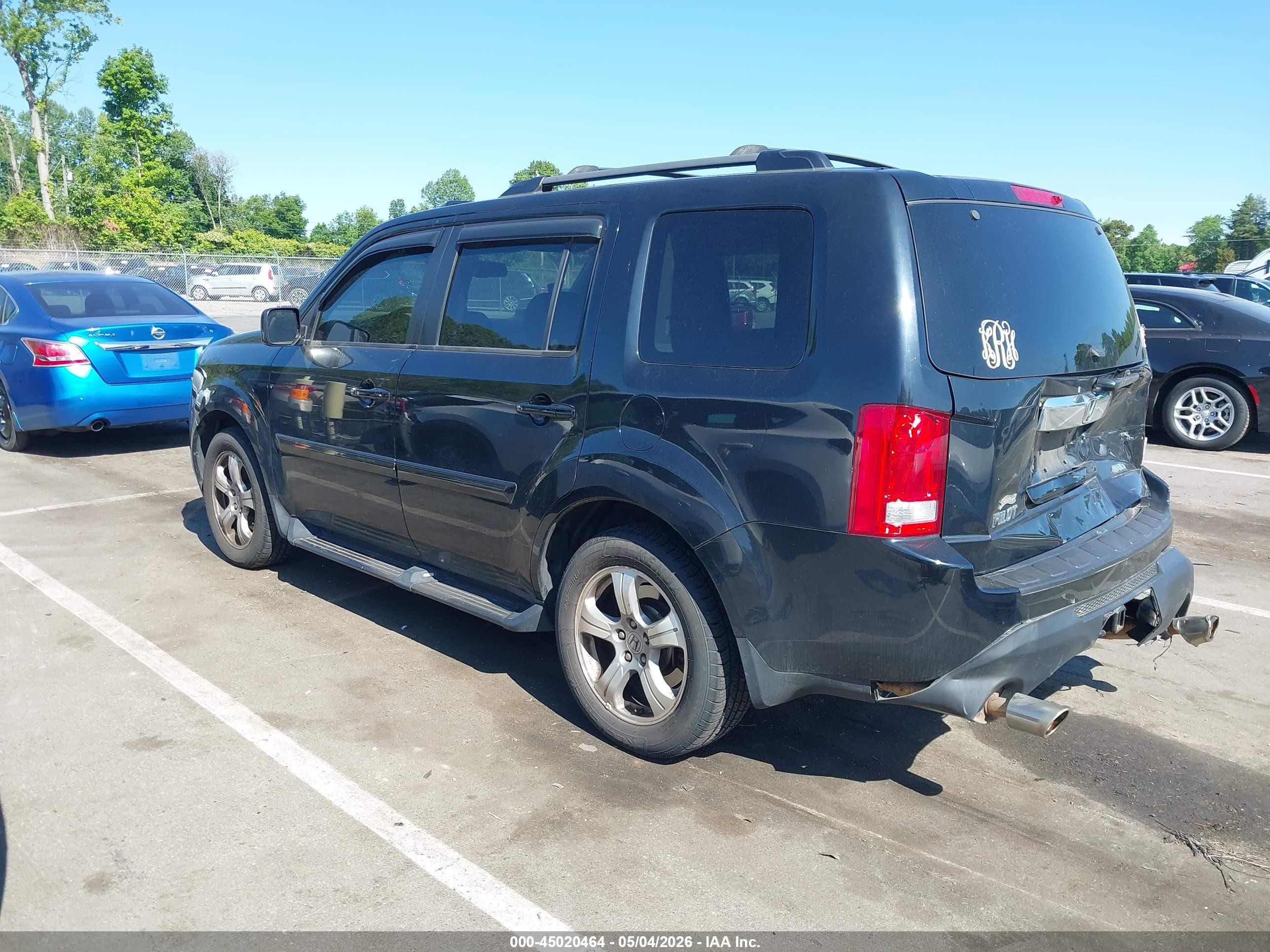 2015 Honda Pilot Ex-l Black vin: 5FNYF4H70FB040437